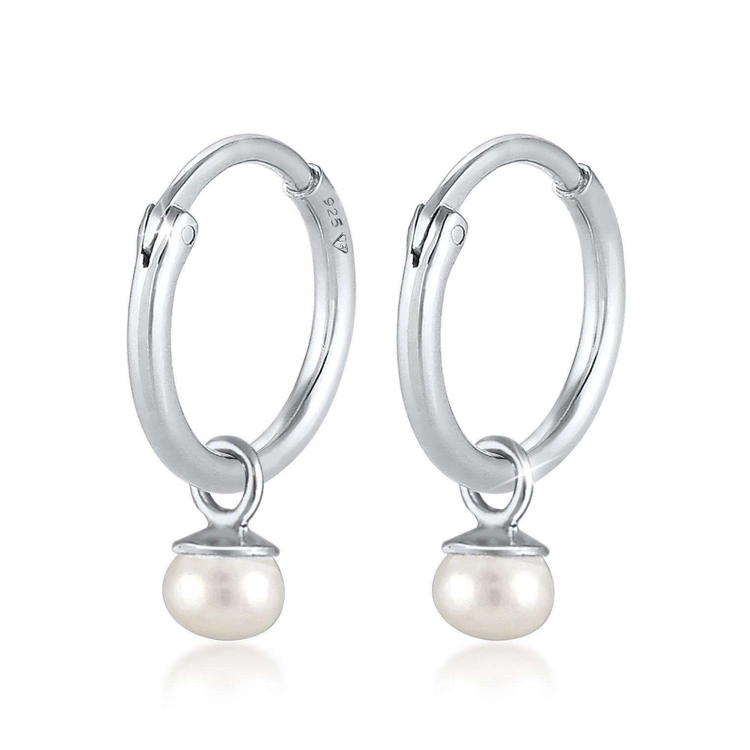 Silber - Elli PREMIUM | Ohrhänger | Süßwasserperle | 925er Sterling Silber