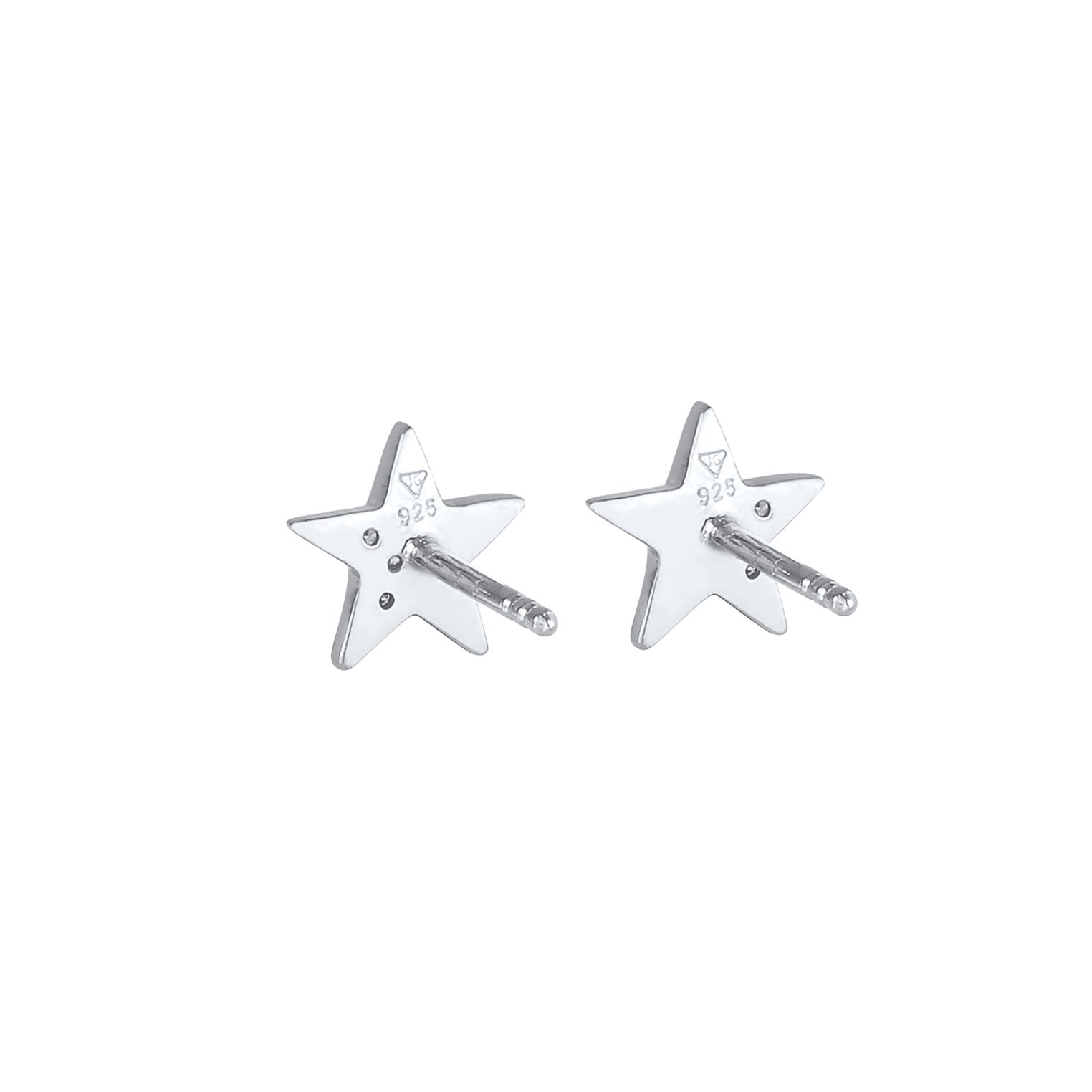 Silber - Elli DIAMONDS | Ohrstecker Astro | Diamant ( Weiß, 0,03 ct ) | 925er Sterling Silber