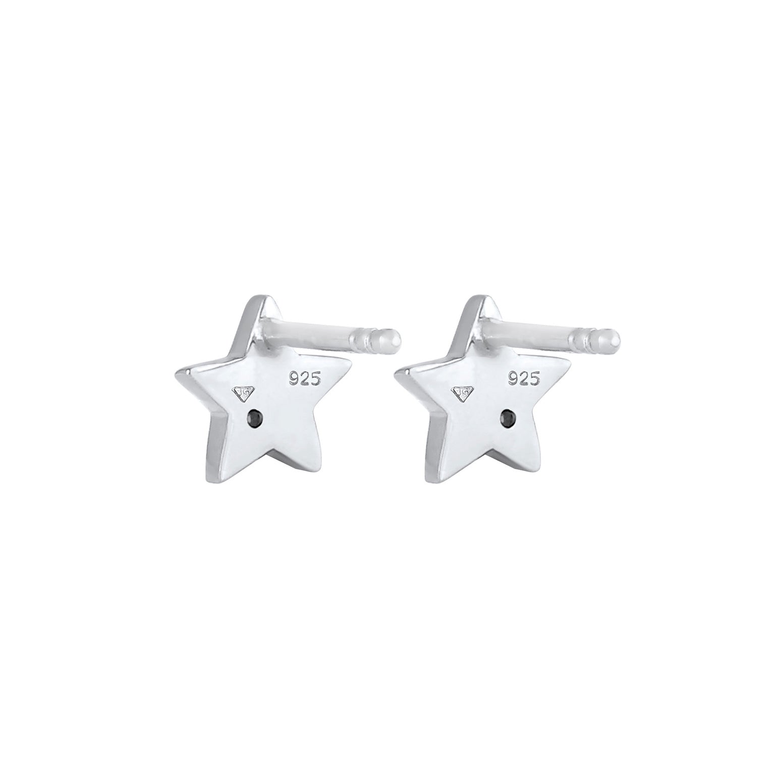 Silber - Elli | Ohrring Astro | Zirkonia ( Weiß ) | 925er Sterling Silber