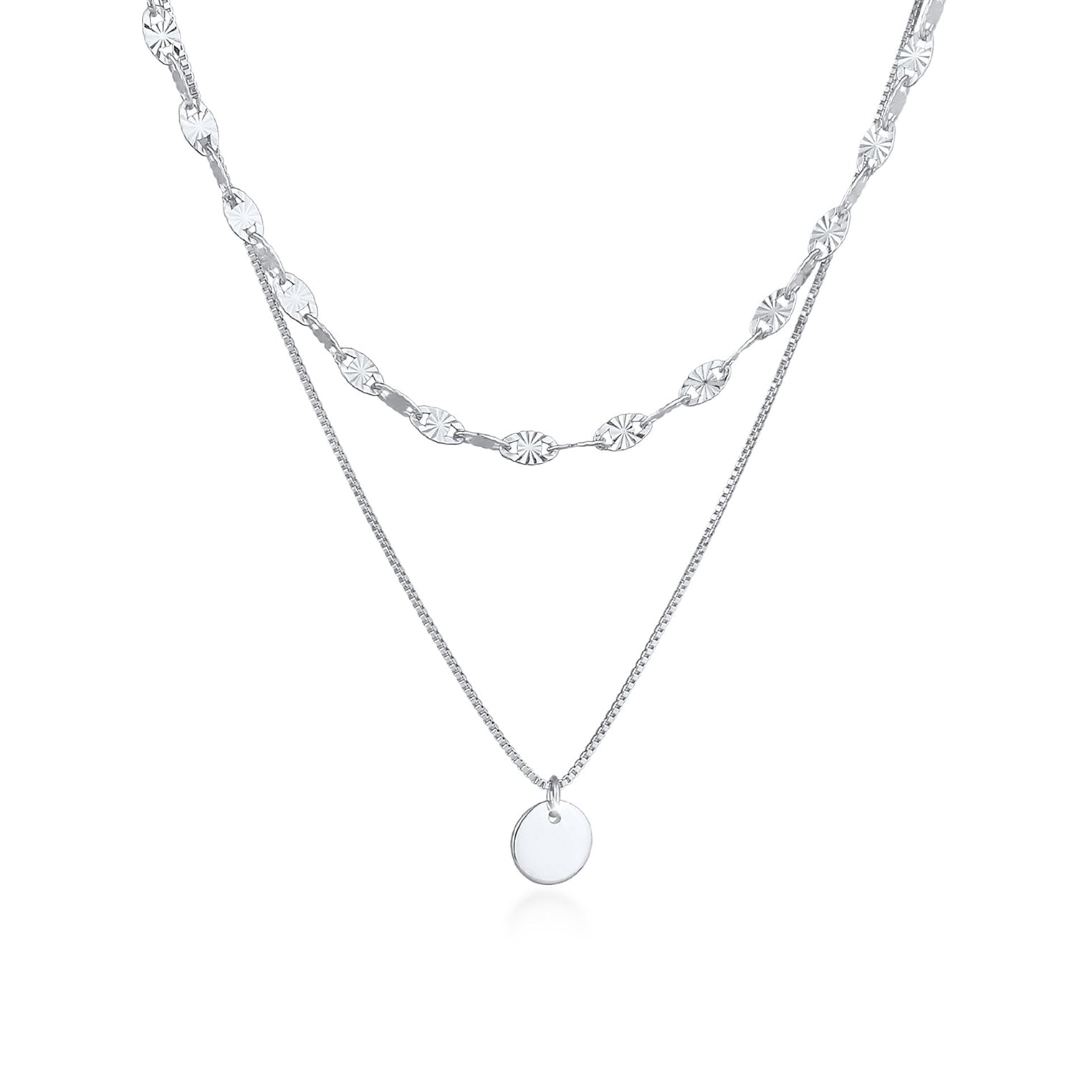 Silber - Elli PREMIUM | Vintage-Layer-Halskette | 925er Sterling Silber