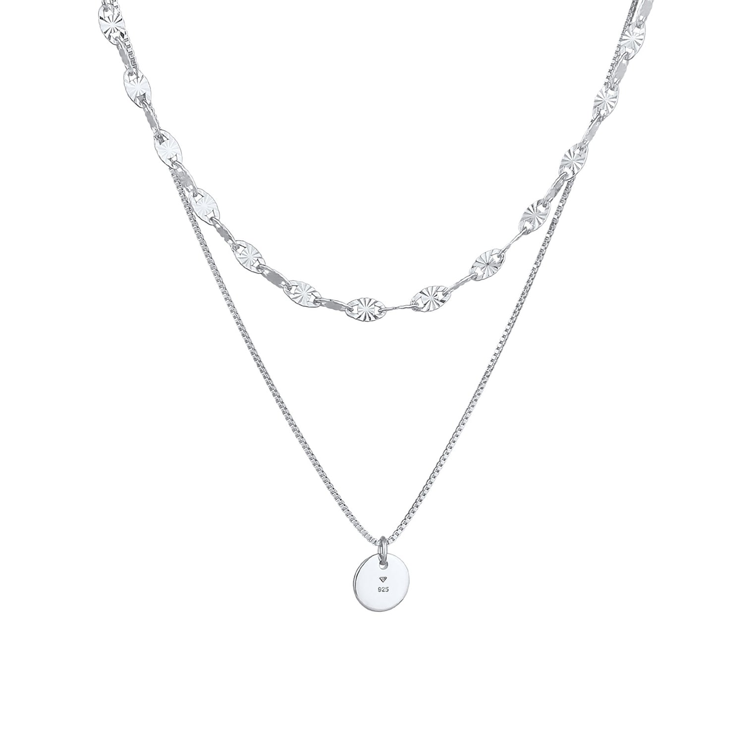 Silber - Elli PREMIUM | Vintage-Layer-Halskette | 925er Sterling Silber