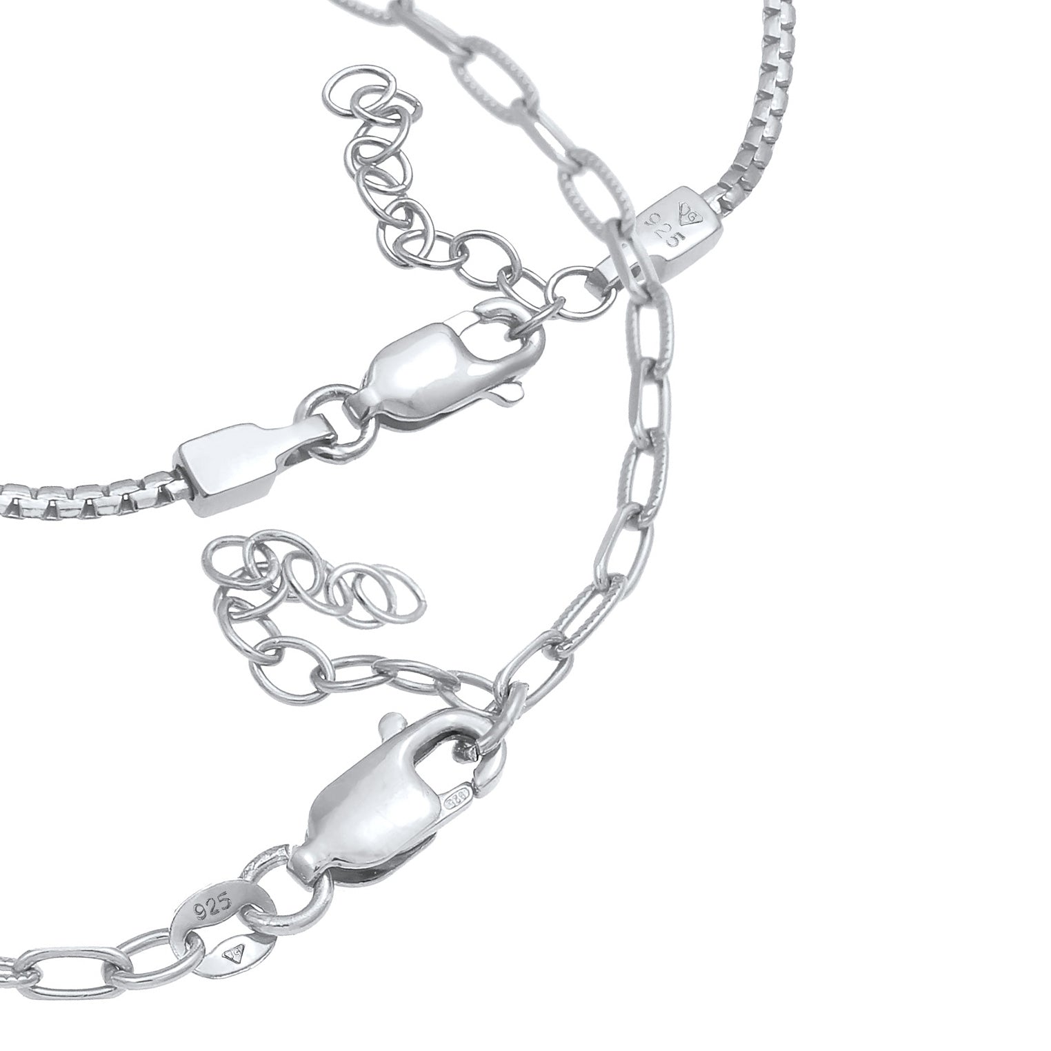 Silber - Elli | Schlangen-Armbandset | 925er Sterling Silber
