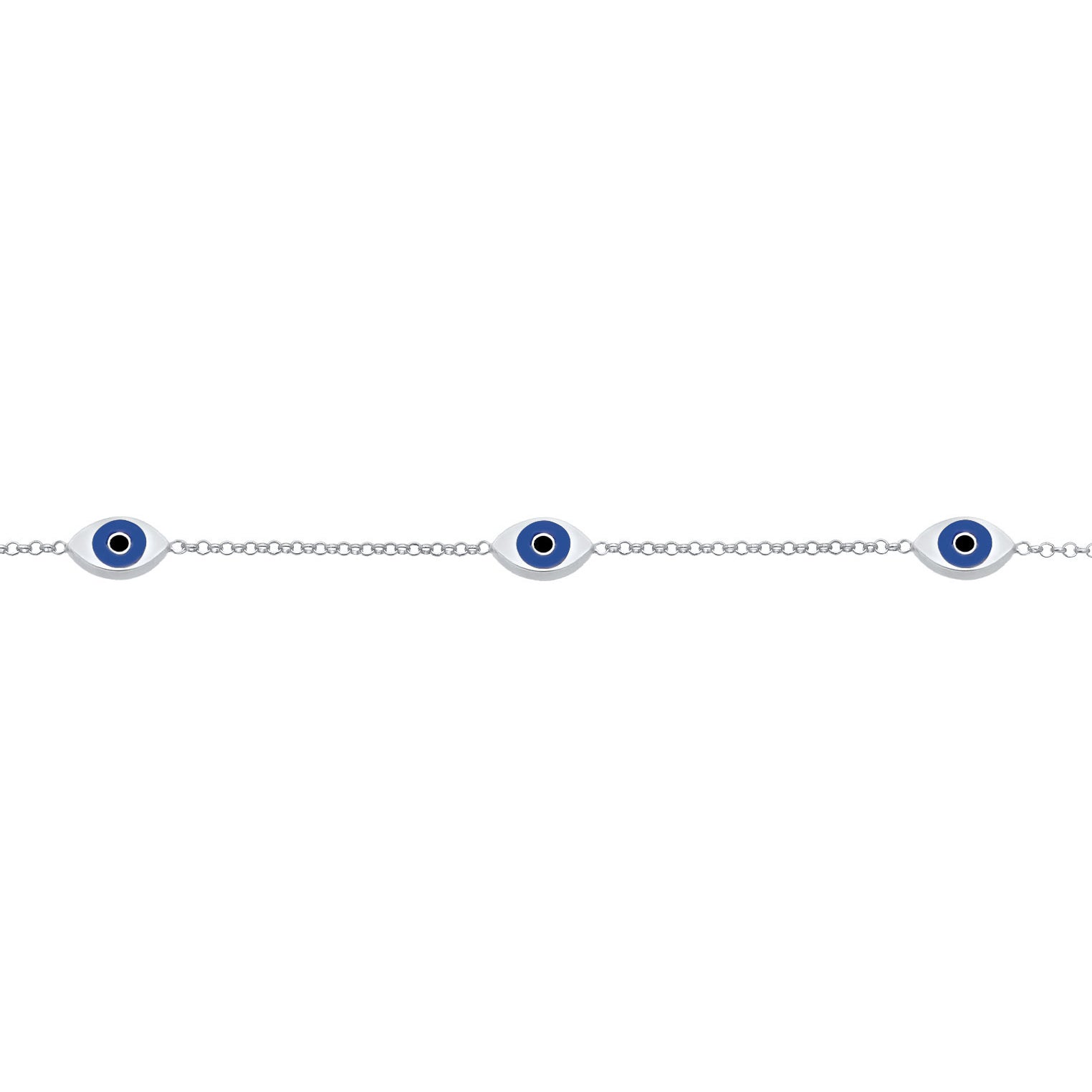 Silber - Elli | Choker Evil Eye | 925er Sterling Silber