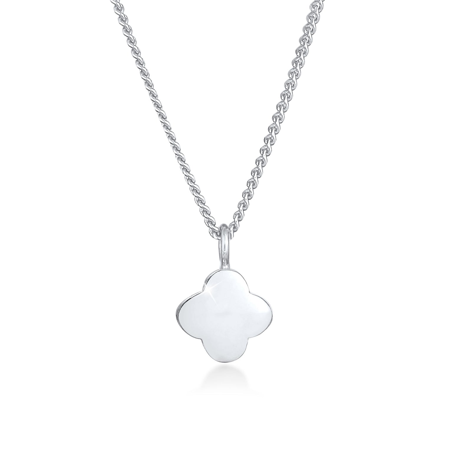 Silber - Elli | Halskette Kleeblatt | 925er Sterling Silber