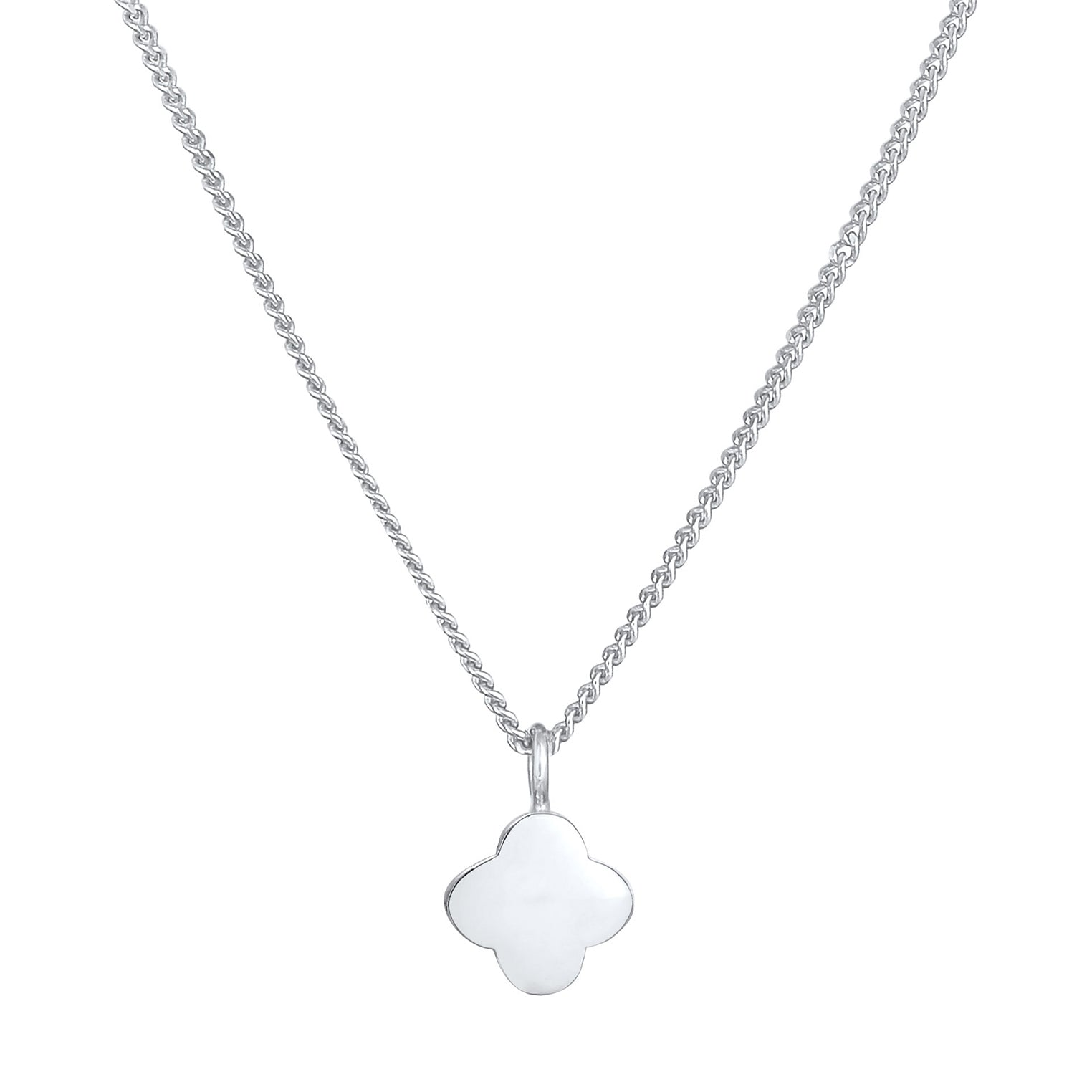 Silber - Elli | Halskette Kleeblatt | 925er Sterling Silber