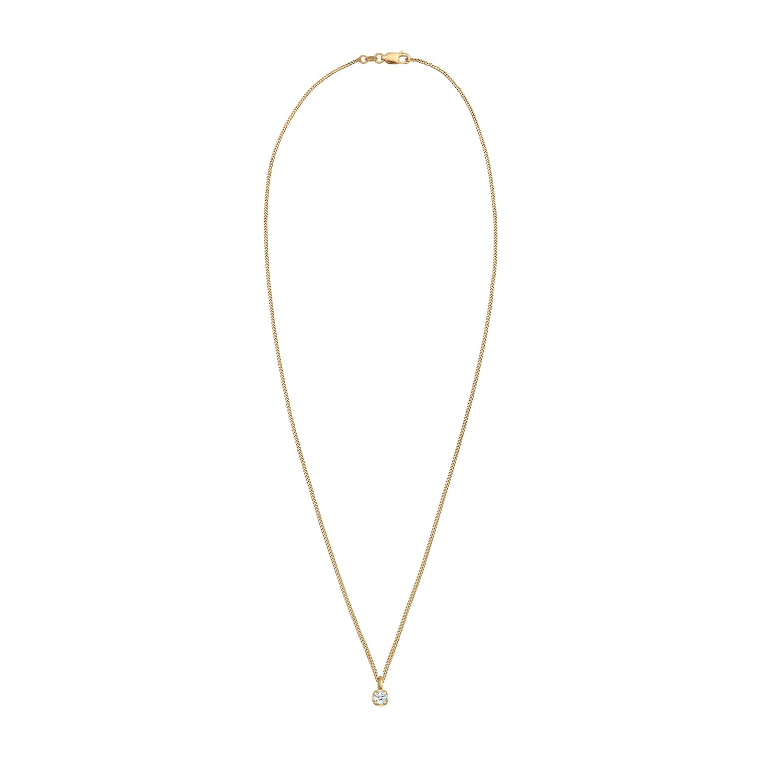 Gold - Elli DIAMONDS | Halskette | Diamant (Weiß, 0,03 ct) | 375 Gelbgold