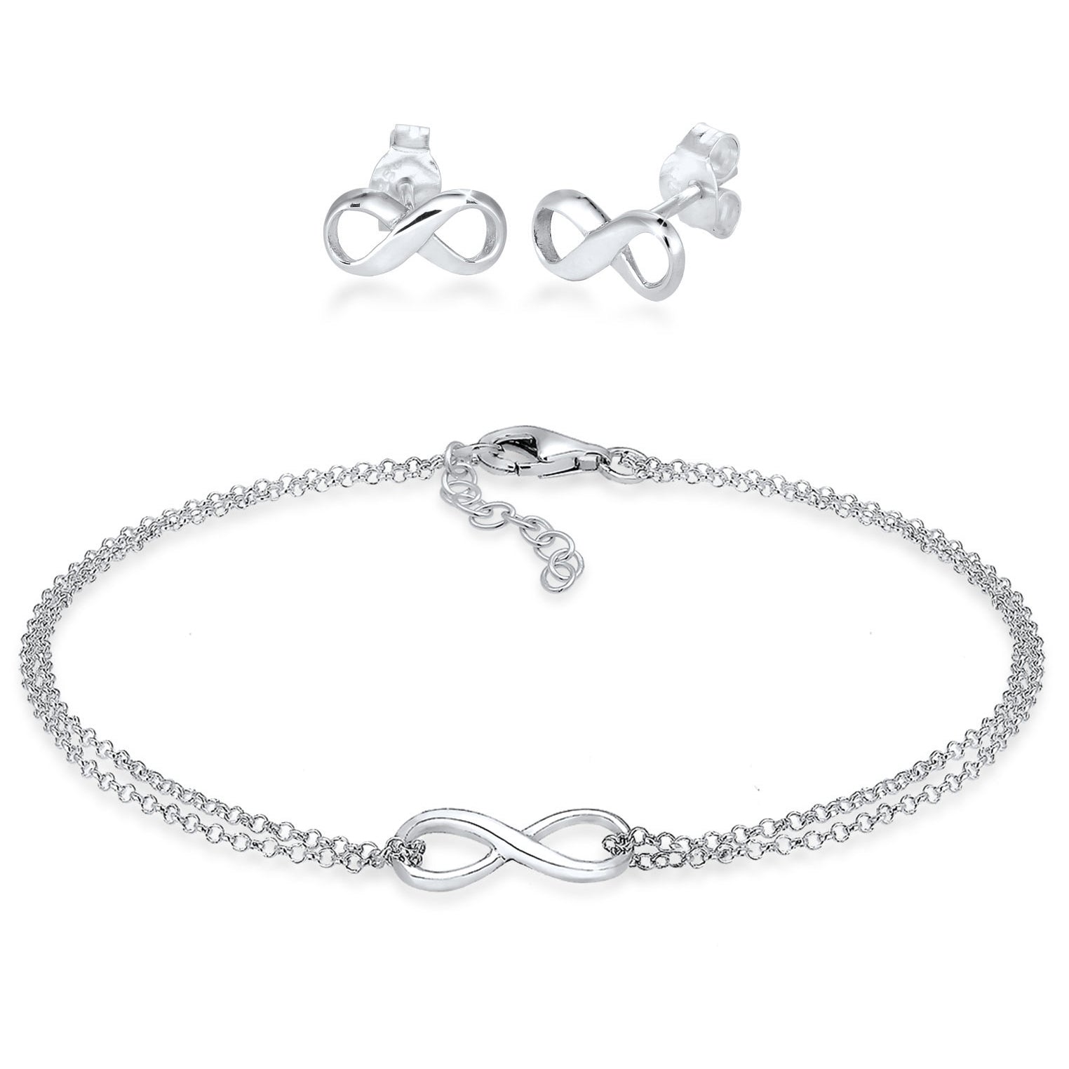 Silber - Elli | Schmuckset  Infinity | 925er Sterling Silber