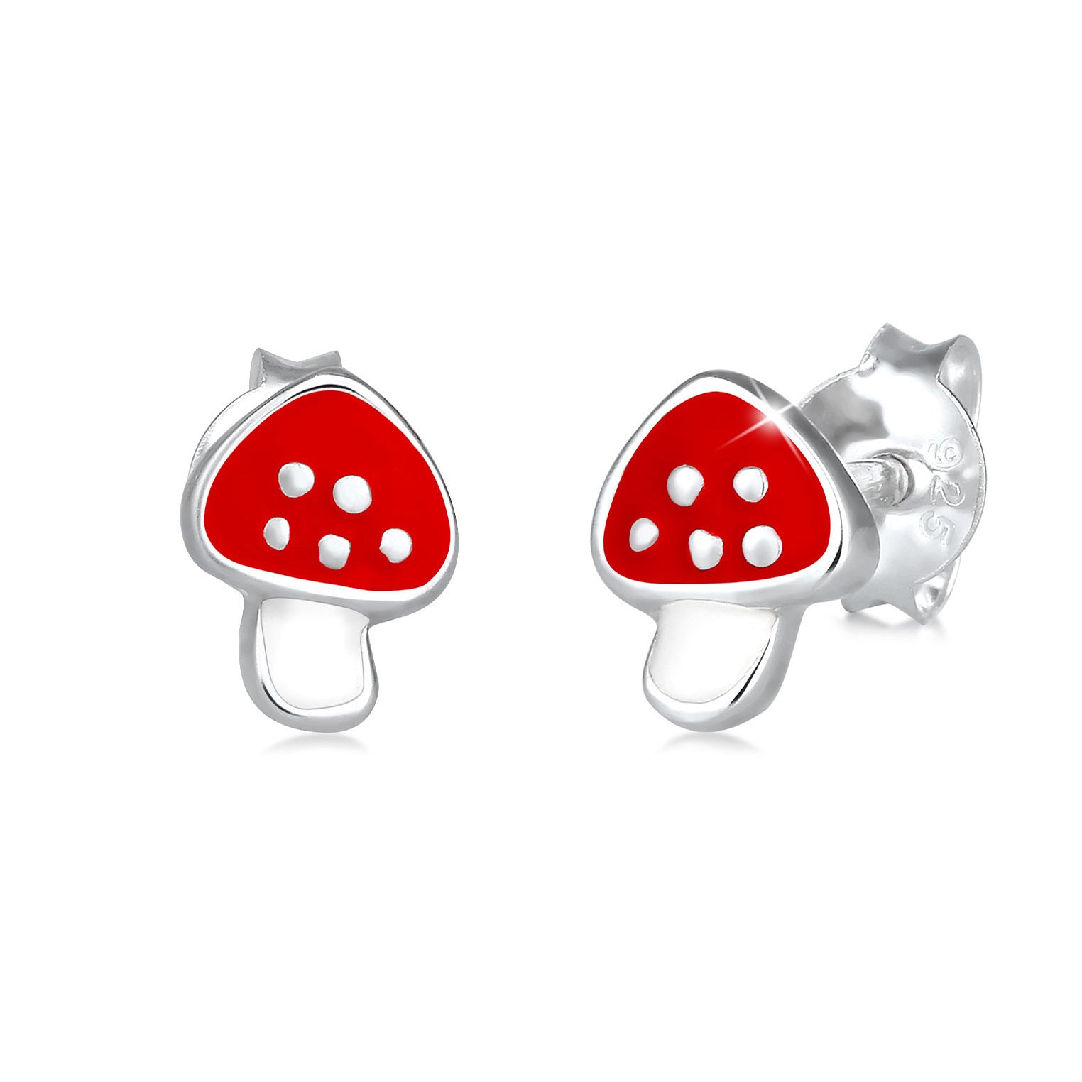 Silber - Elli | Ohrring Fliegenpilz | 925er Sterling Silber