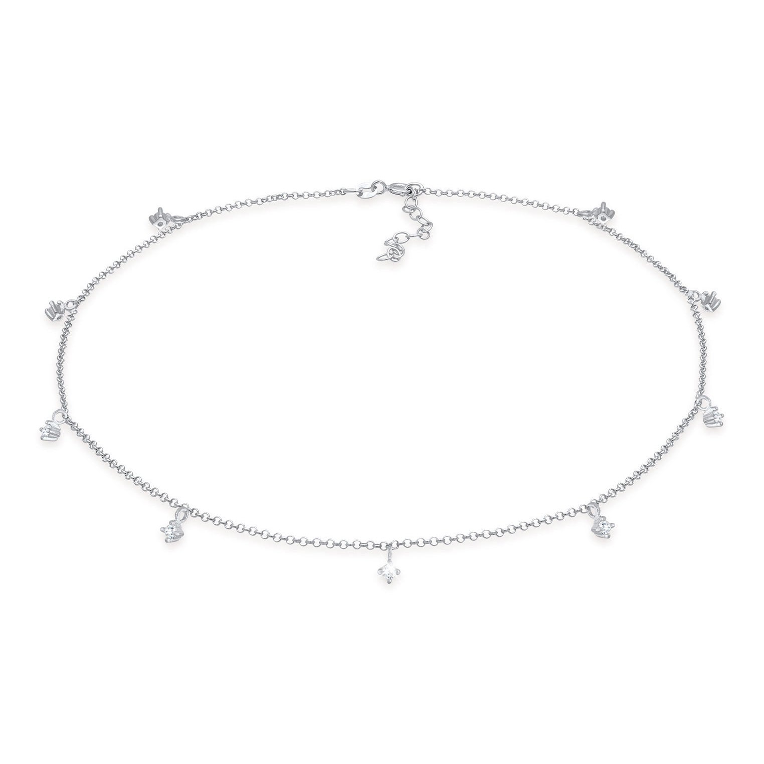 Silber - Elli | Choker | Zirkonia (Weiß) | 925er Sterling Silber