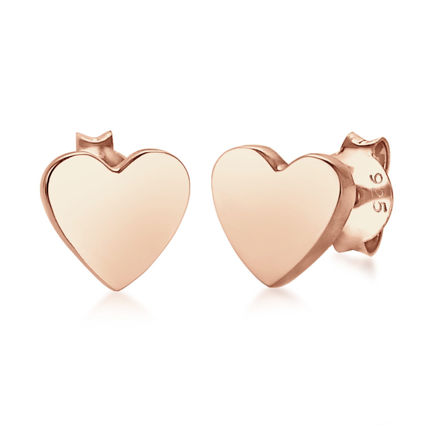 Roségold - Elli | Ohrring Herz | 925 Sterling Silber Rosegold