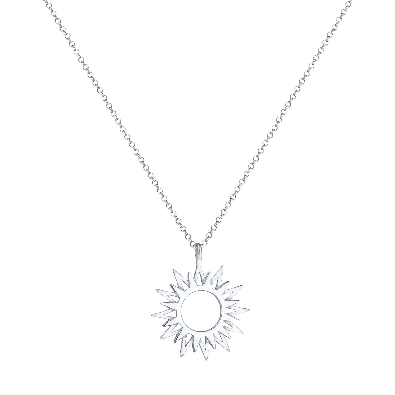 Silber - Elli | Halskette Sonne | 925er Sterling Silber