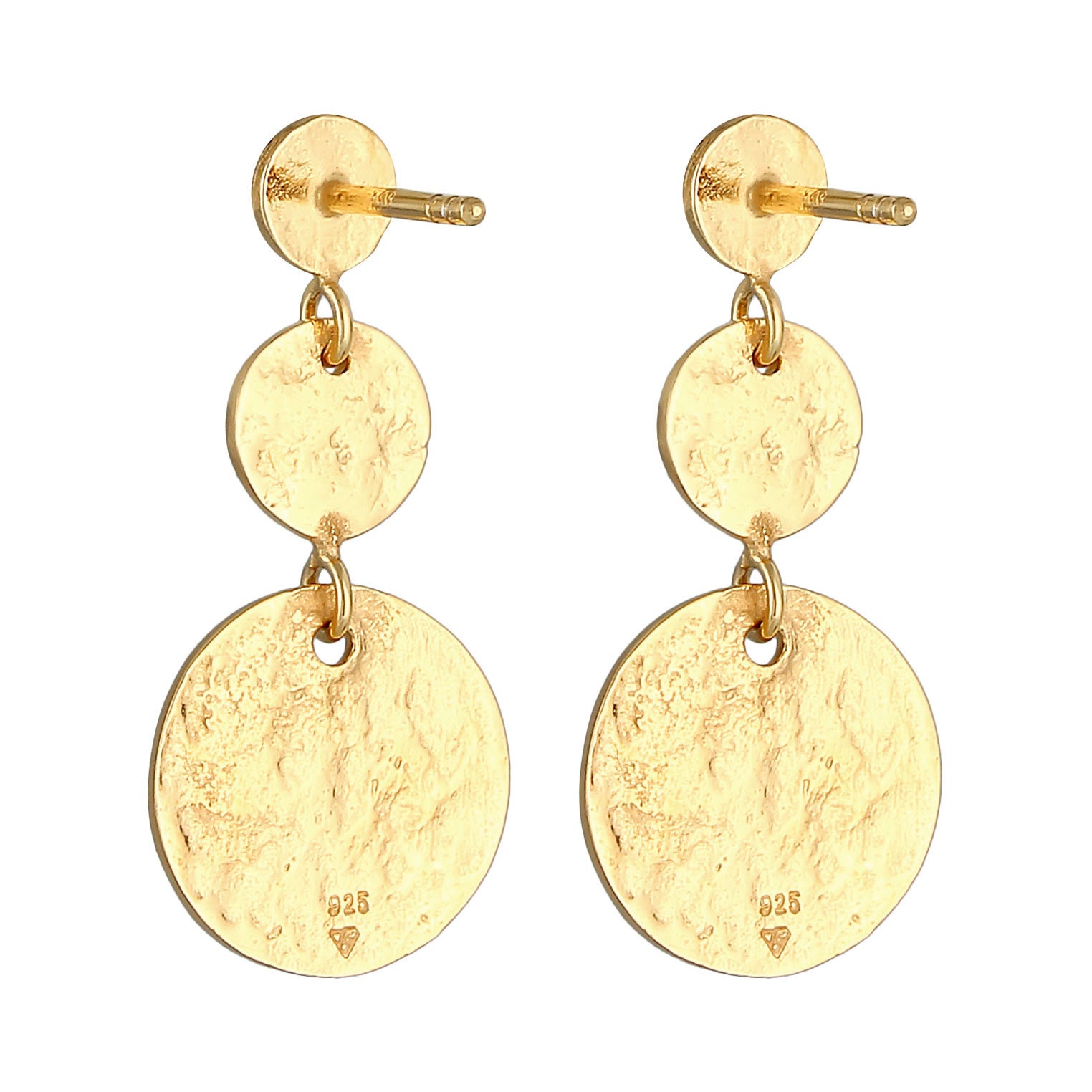 Gold - Elli | Ohrstecker Geo | 925 Sterling Silber vergoldet