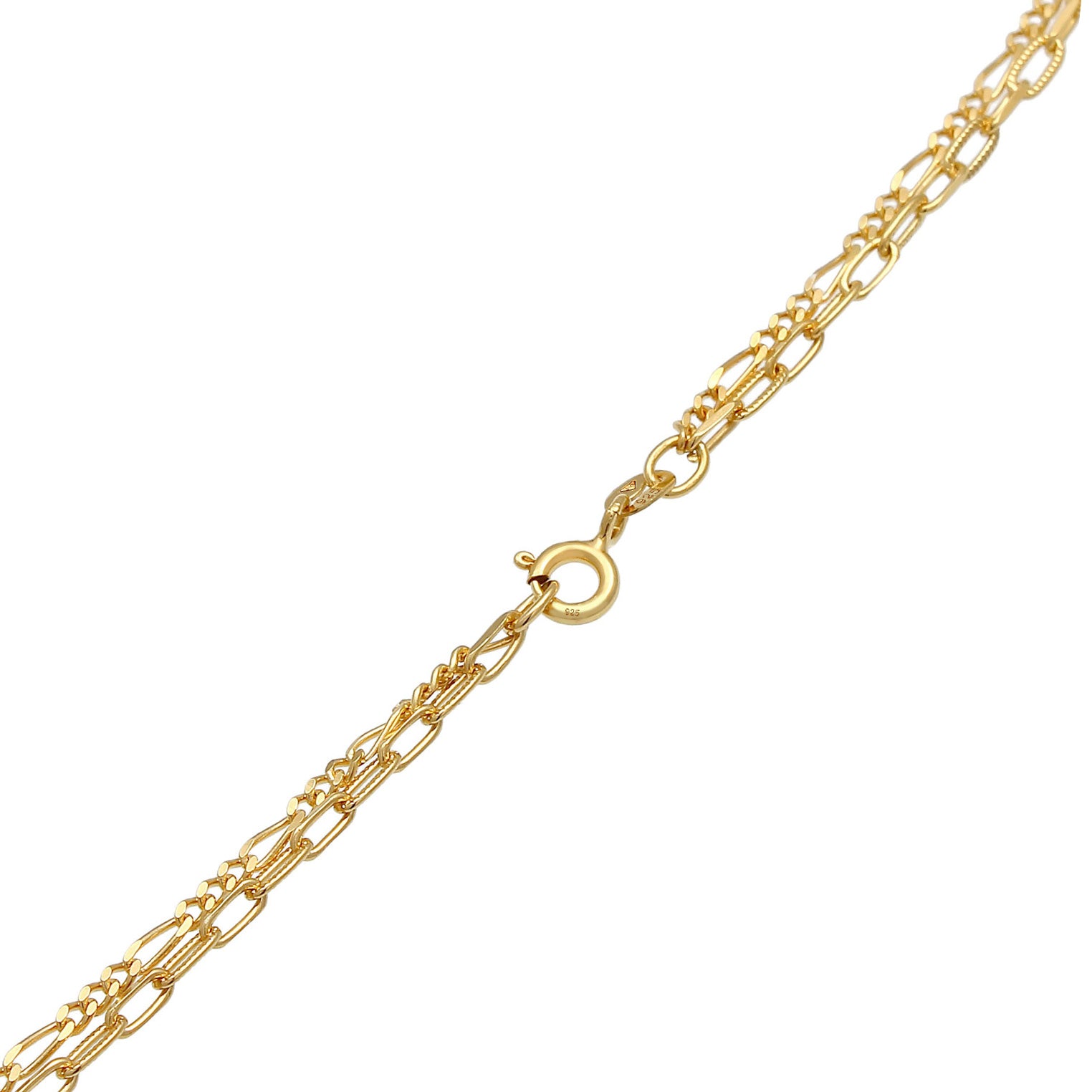 Gold - Elli | Layer-Halskette Y-Shape | 925 Sterling Silber vergoldet
