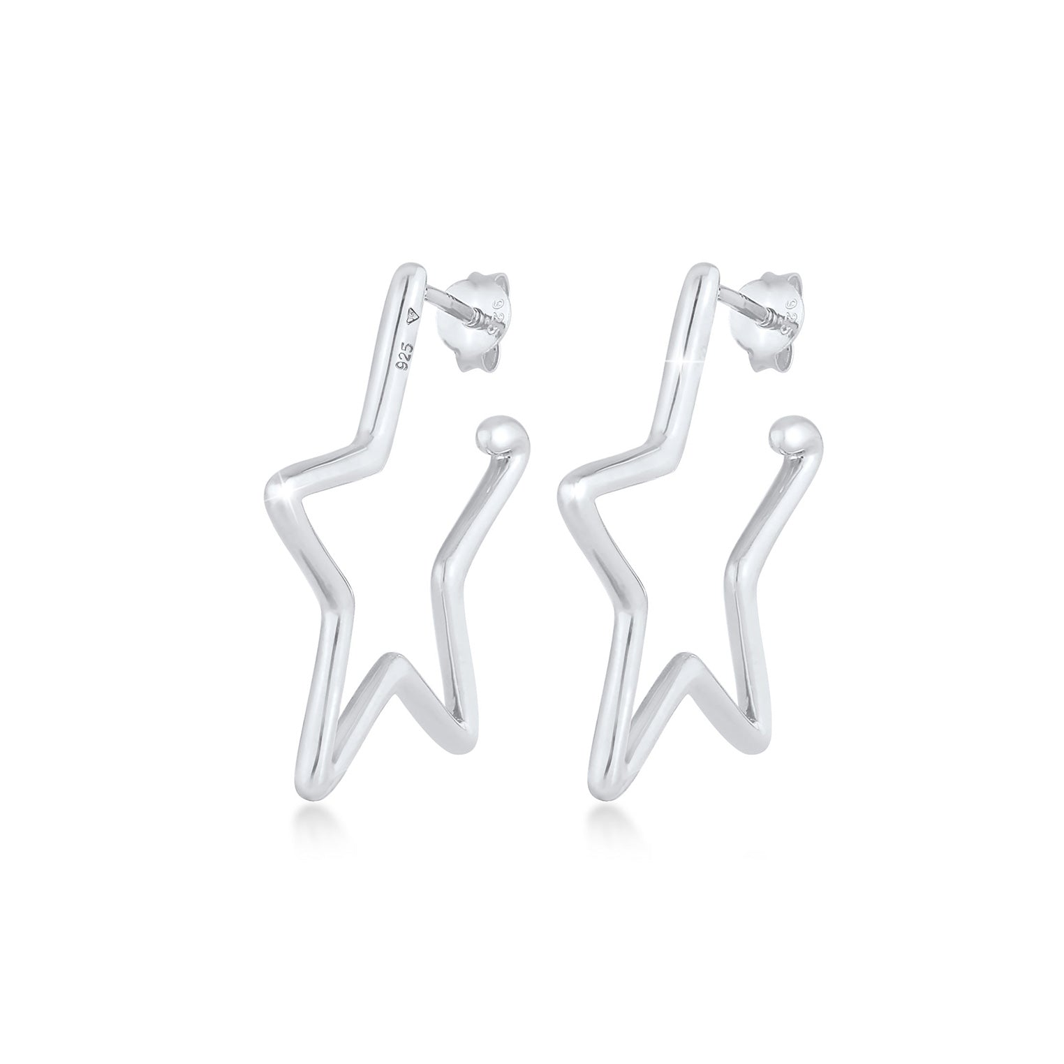 Silber - Elli | Ohrstecker Astro | 925er Sterling Silber