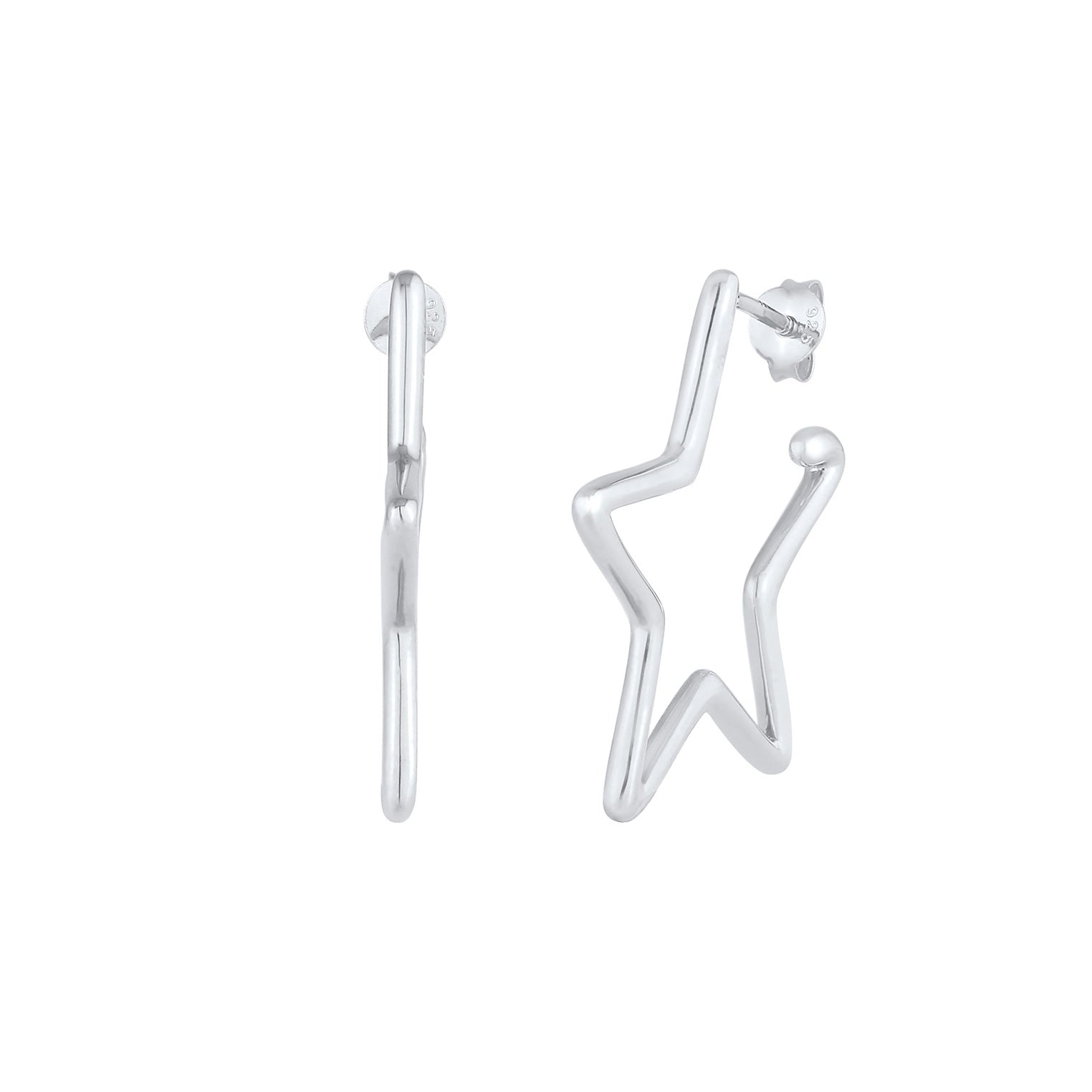 Silber - Elli | Ohrstecker Astro | 925er Sterling Silber