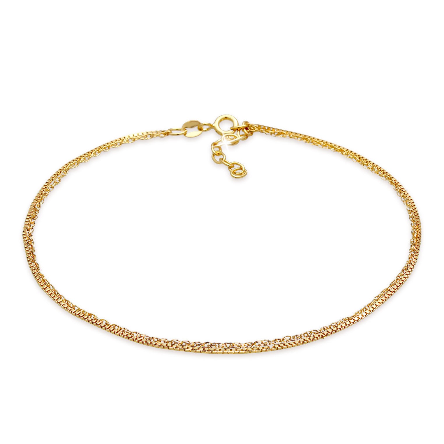 Gold - Elli | Fußkettchen | 925 Sterling Silber vergoldet