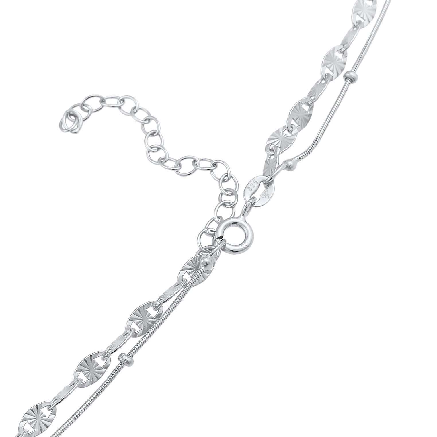 Silber - Elli | Layer-Kugel-Halskette Astro | 925er Sterling Silber