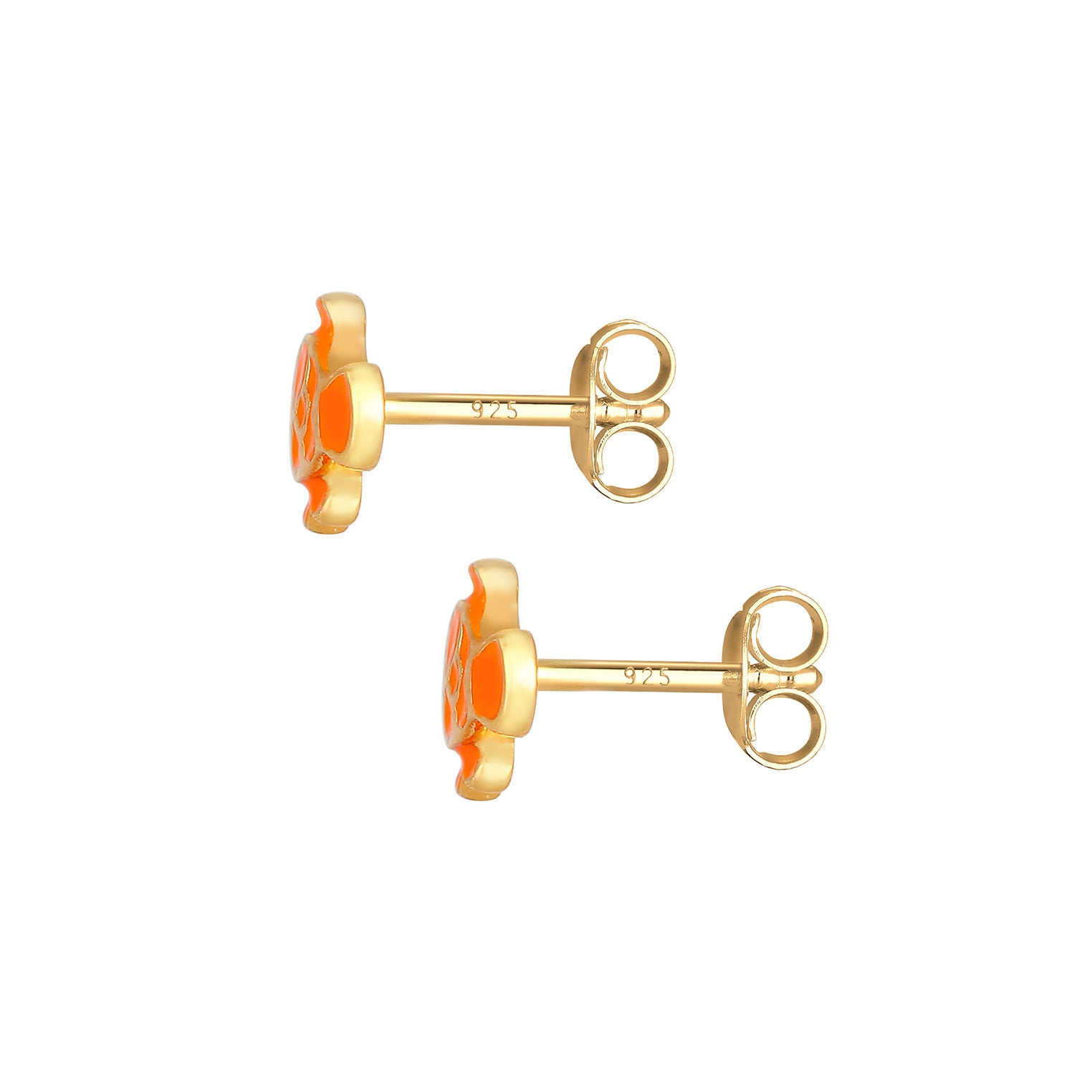 Gold - Elli | Ohrring Fisch | 925 Sterling Silber vergoldet