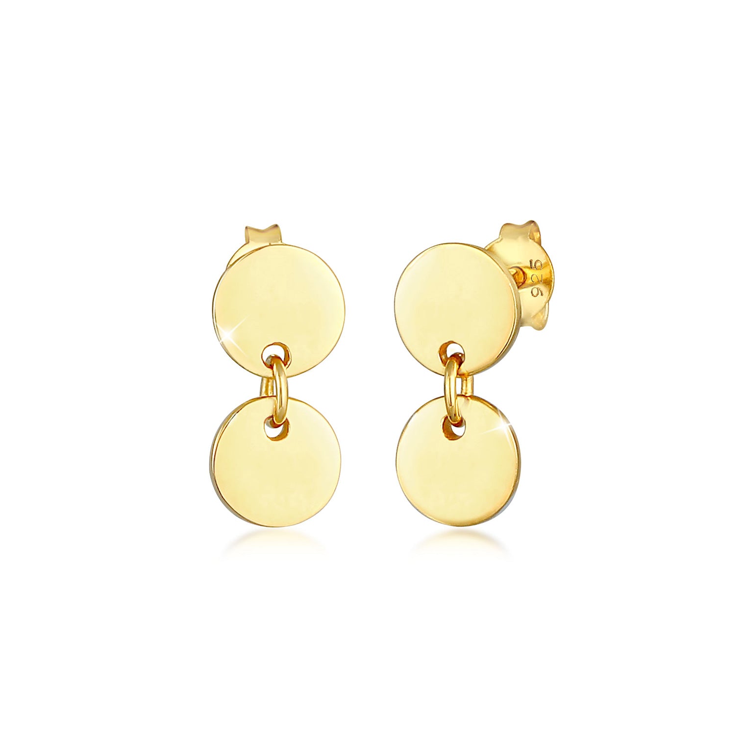 Gold - Elli | Ohrstecker Geo | 925 Sterling Silber vergoldet
