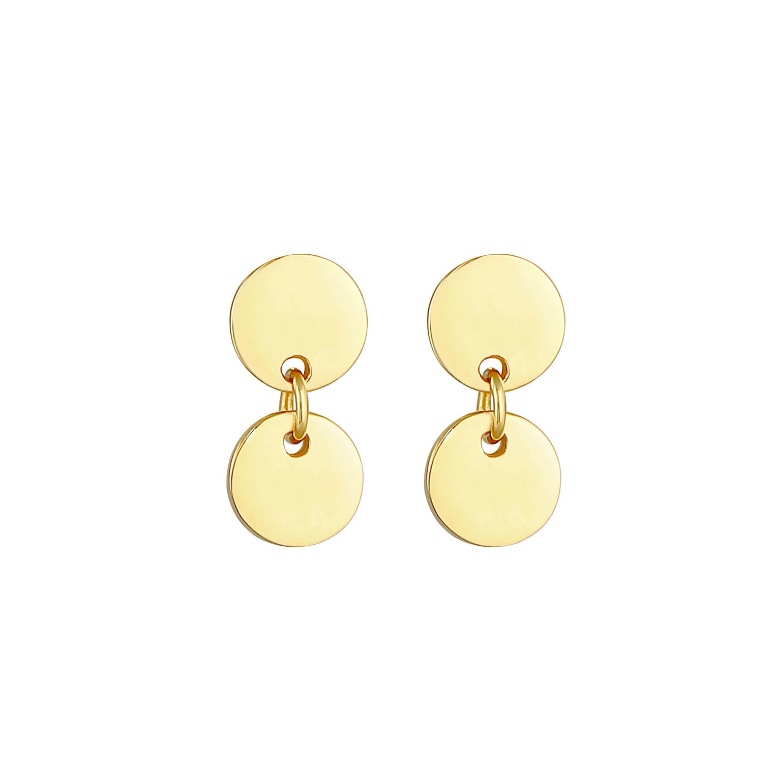 Gold - Elli | Ohrstecker Geo | 925 Sterling Silber vergoldet