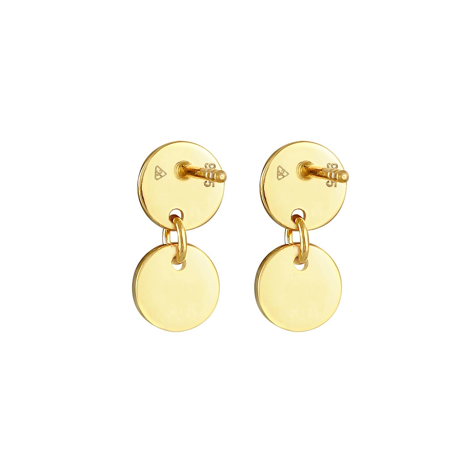 Gold - Elli | Ohrstecker Geo | 925 Sterling Silber vergoldet