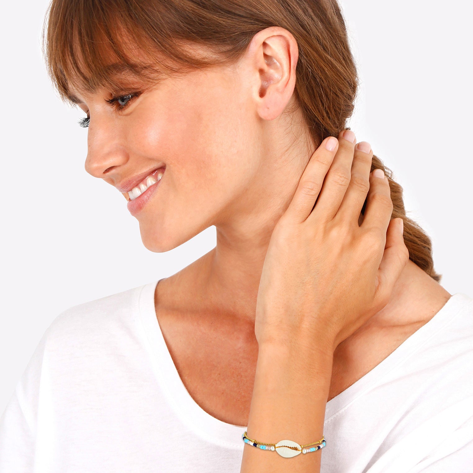 Gold - Elli | Kugel-Armband | 925 Sterling Silber vergoldet
