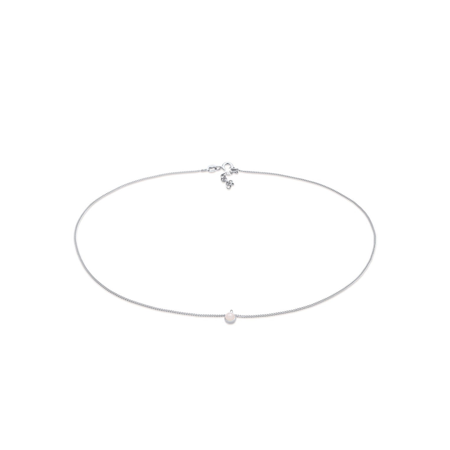 Silber - Elli | Choker | Quarz ( Rosa ) | 925er Sterling Silber
