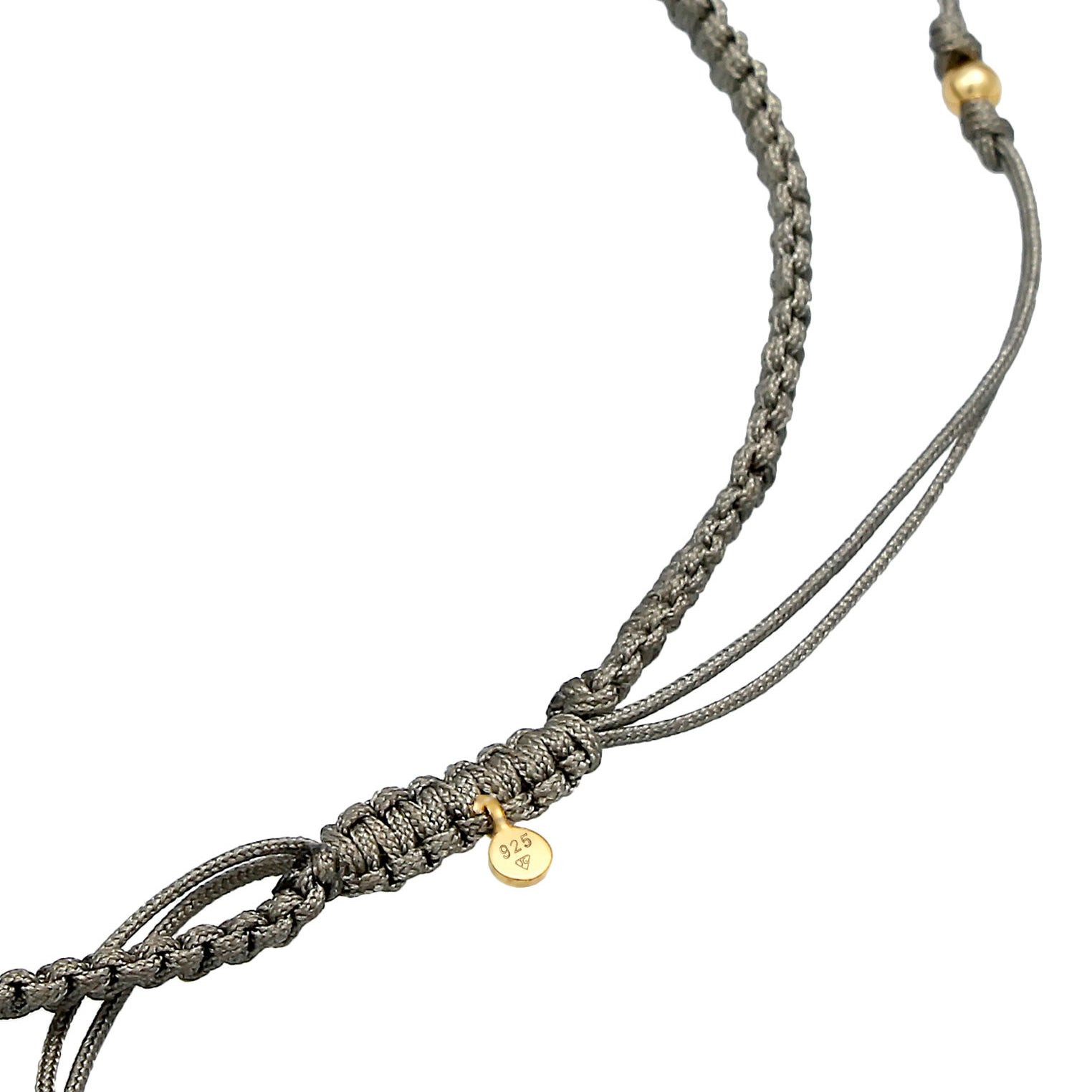 Grau - Elli | Fußkettchen Muschel | 925 Sterling Silber vergoldet