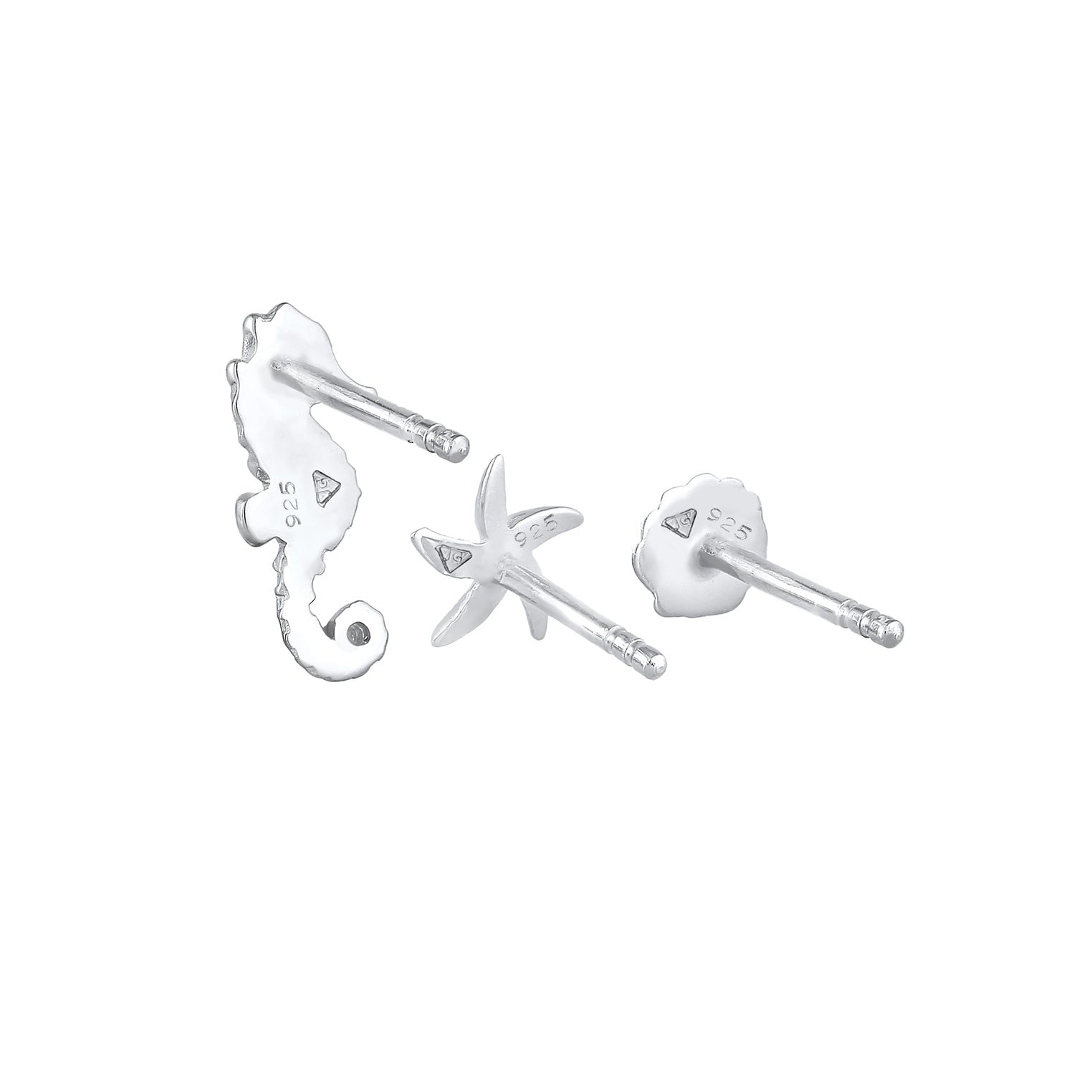 Silber - Elli | Ohrringset Muschel | 925er Sterling Silber