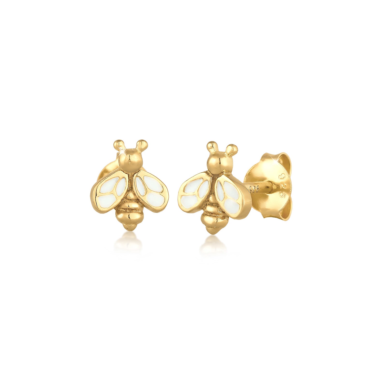 Gold - Elli | Ohrring Biene | 925 Sterling Silber vergoldet