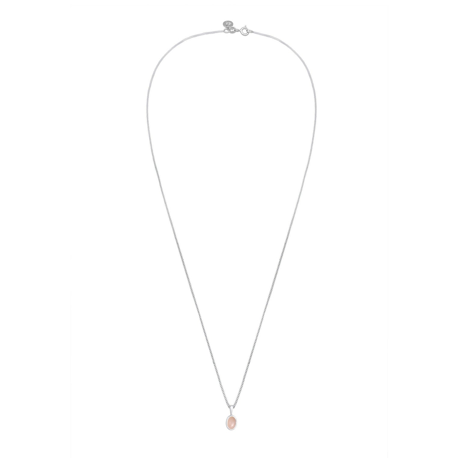 Silber - Elli PREMIUM | Venezianer-Halskette | Quarz ( Rosa ) | 925er Sterling Silber