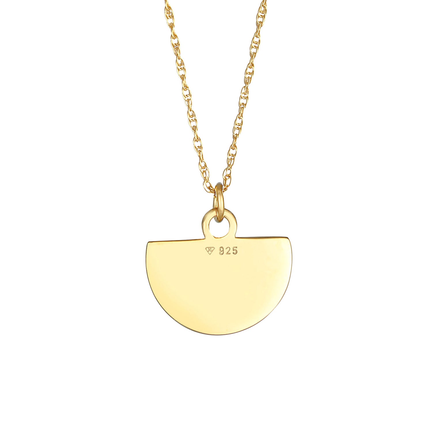 Gold - Elli PREMIUM | Halskette | Mondstein ( Weiß ) | 925 Sterling Silber vergoldet