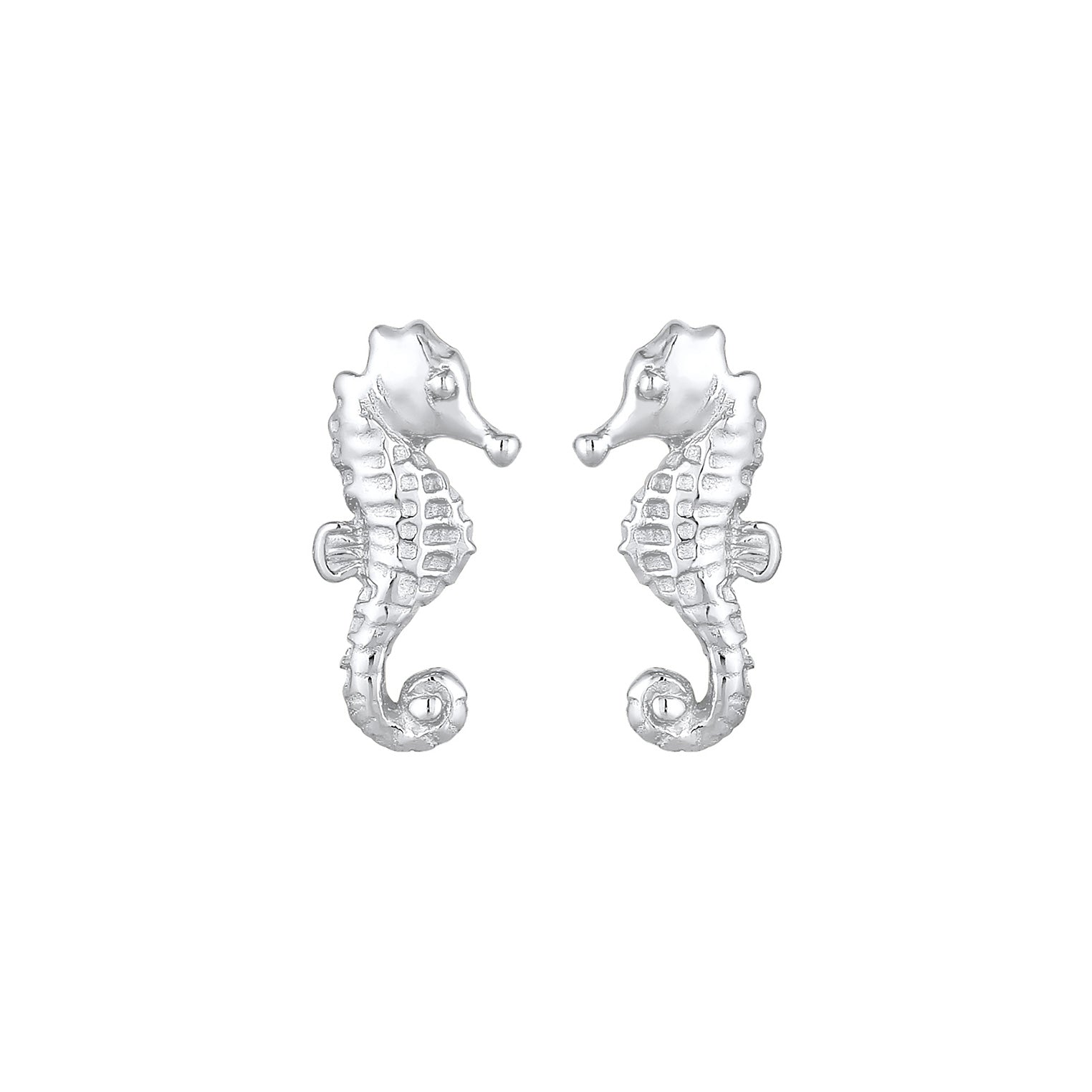 Silber - Elli | Ohrstecker Seepferdchen | 925er Sterling Silber