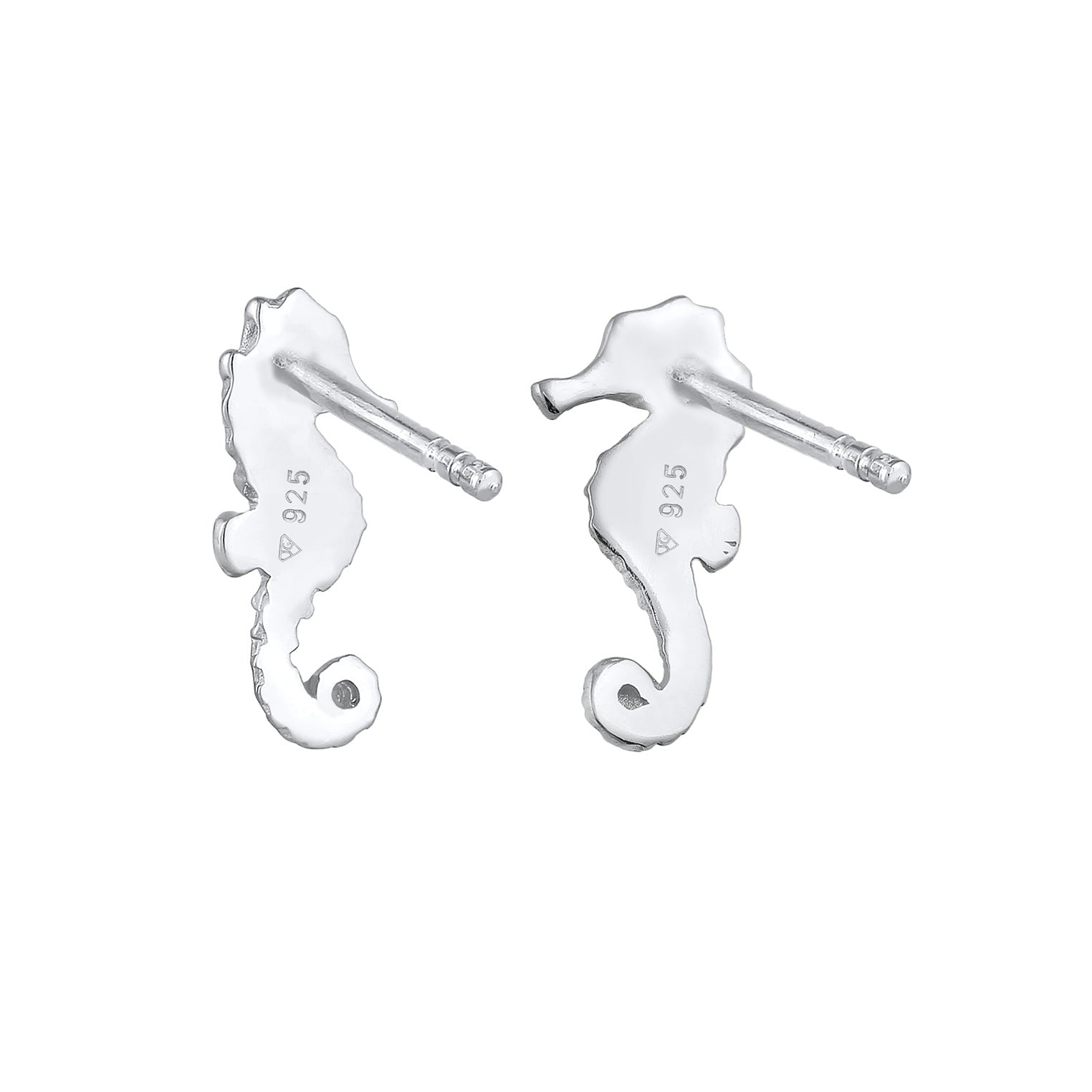 Silber - Elli | Ohrstecker Seepferdchen | 925er Sterling Silber