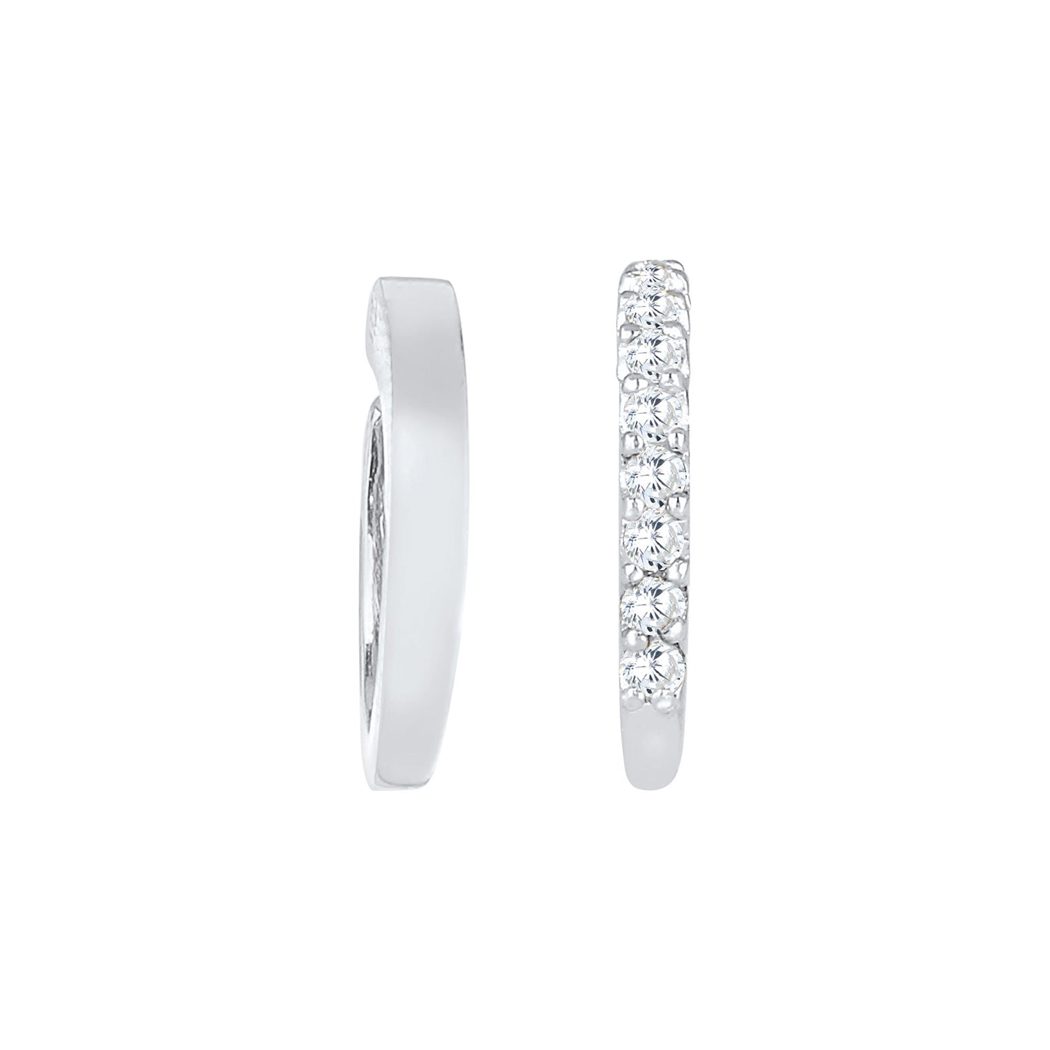 Silber - Elli | Earcuff | Zirkonia ( Weiß ) | 925er Sterling Silber