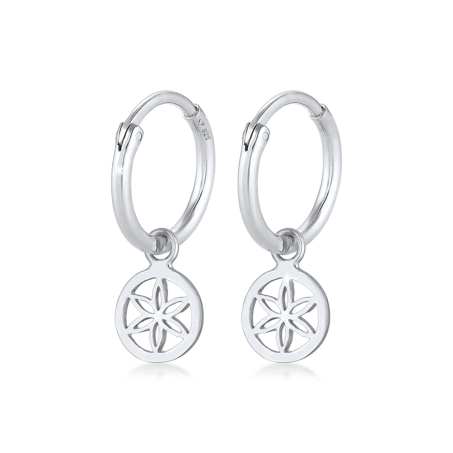 Silber - Elli | Creole Blume | 925er Sterling Silber