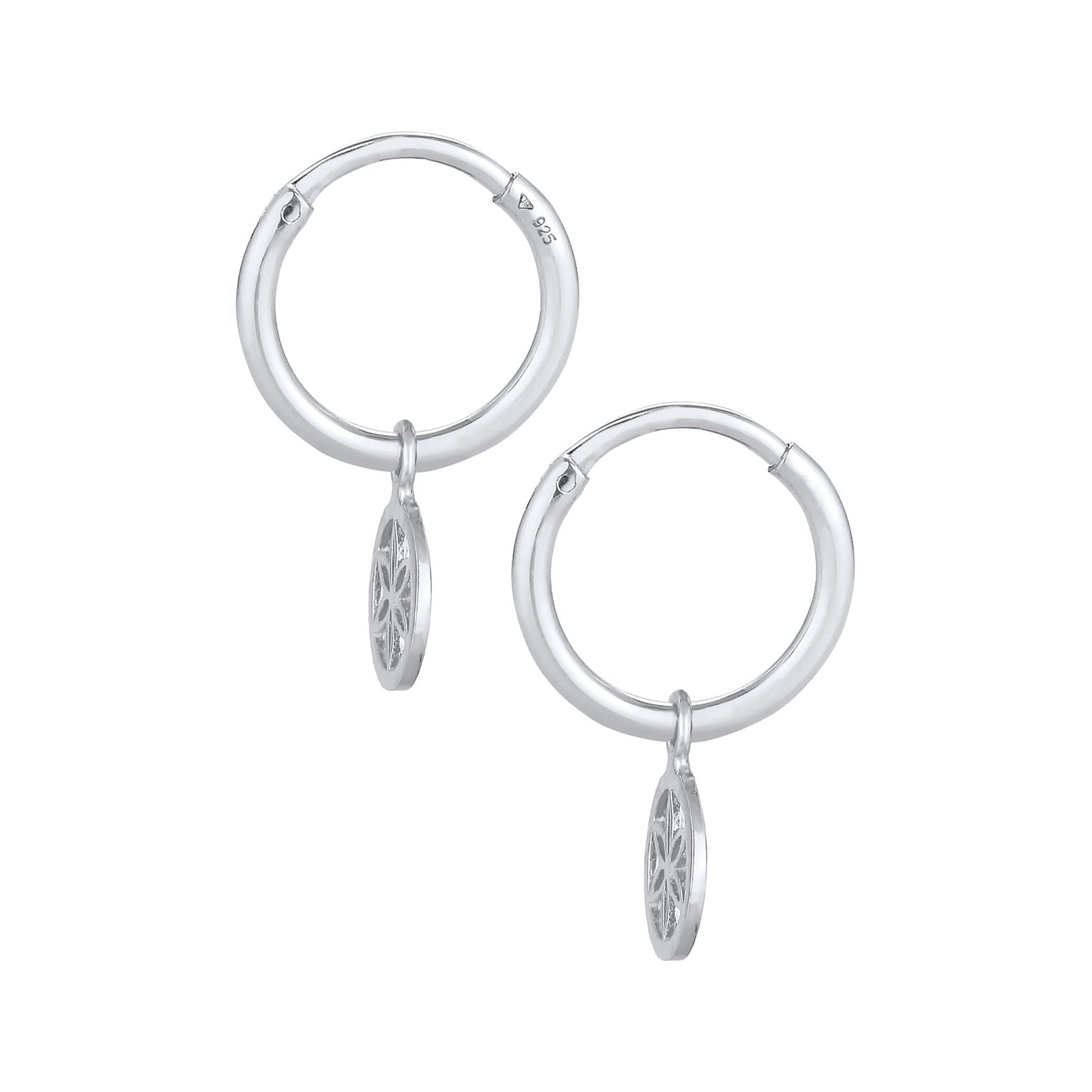 Silber - Elli | Creole Blume | 925er Sterling Silber