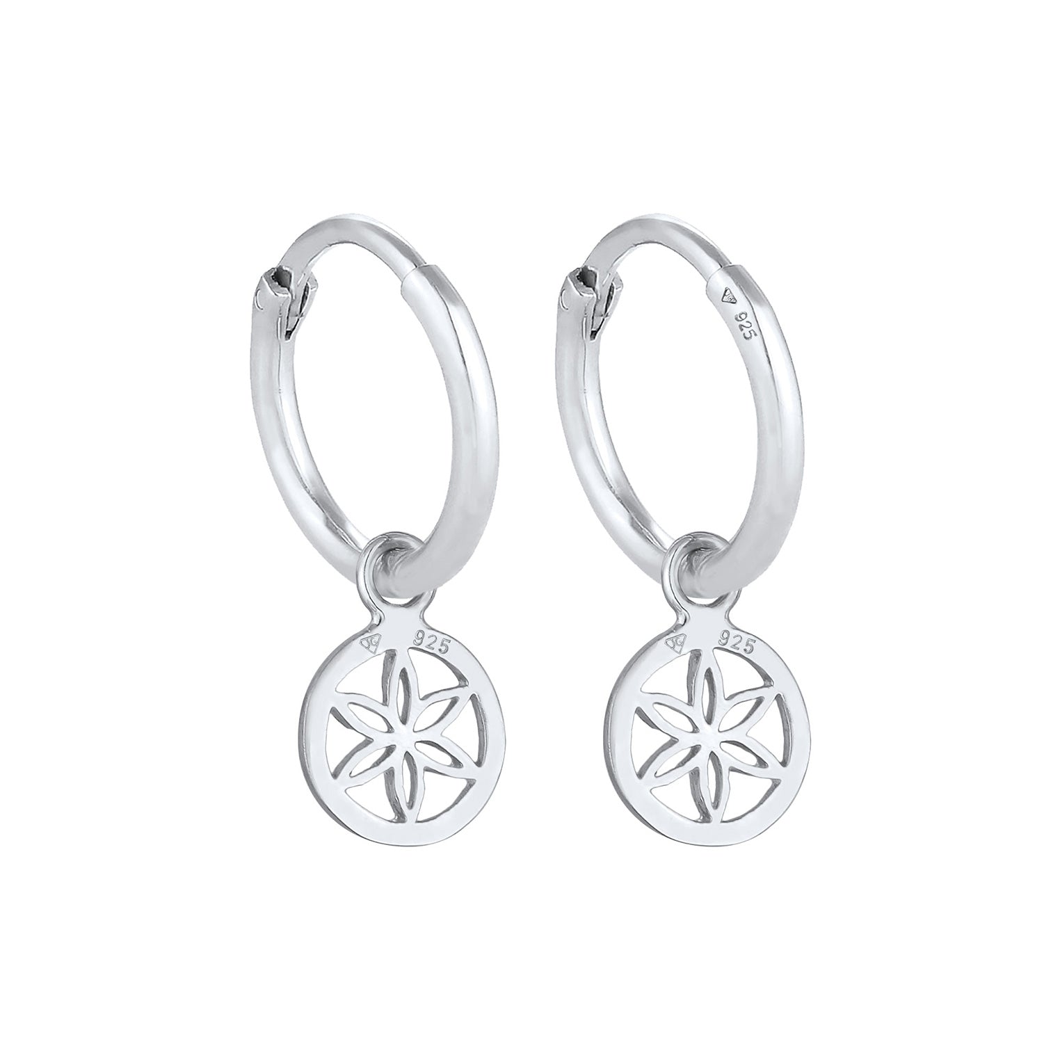 Silber - Elli | Creole Blume | 925er Sterling Silber