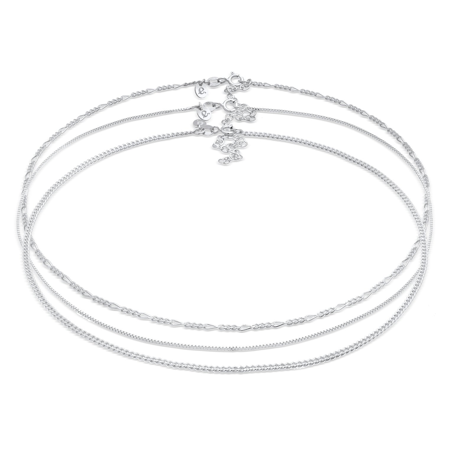 Silber - Elli PREMIUM | Halskettenset | 925er Sterling Silber