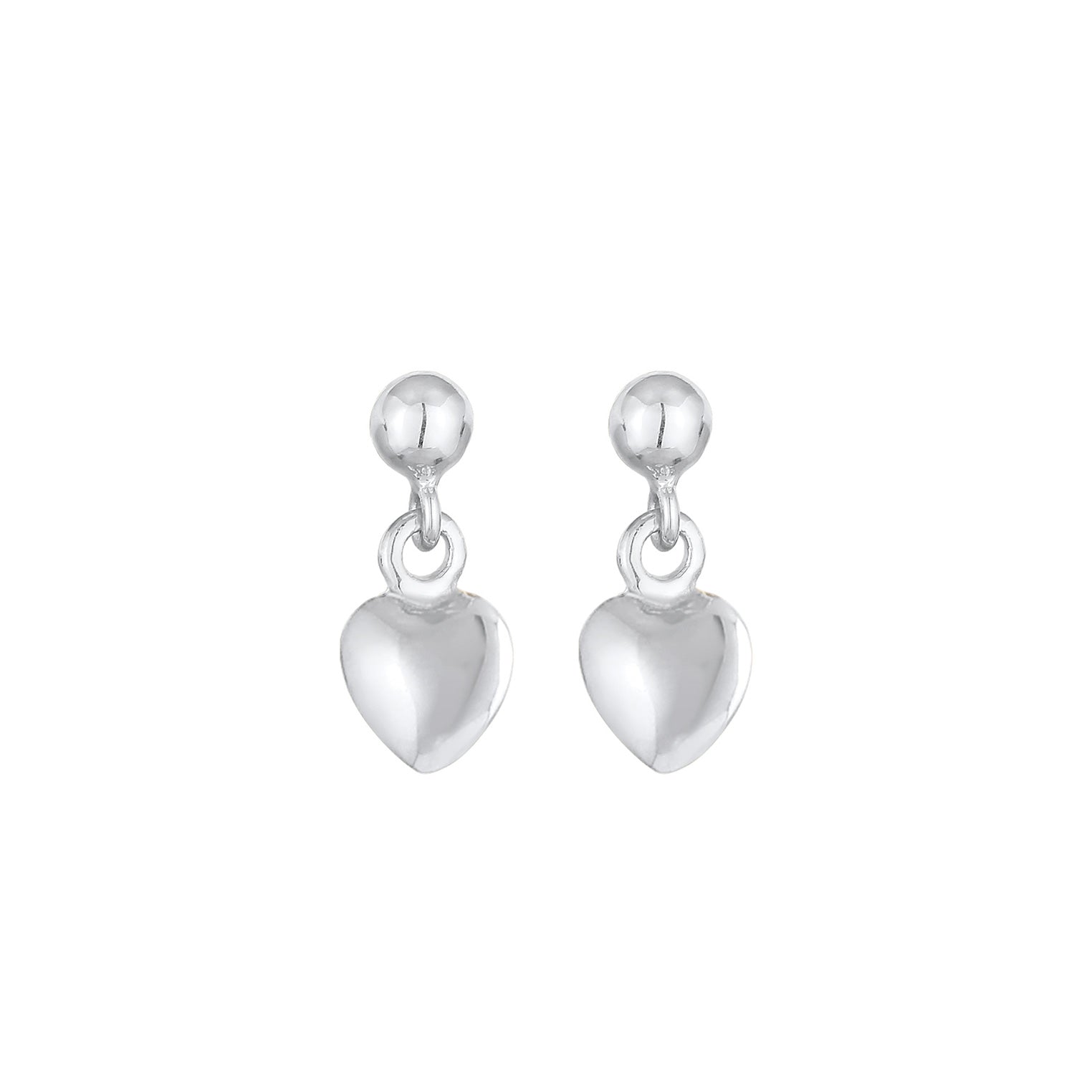 Silber - Elli | Ohrstecker Herz | 925er Sterling Silber