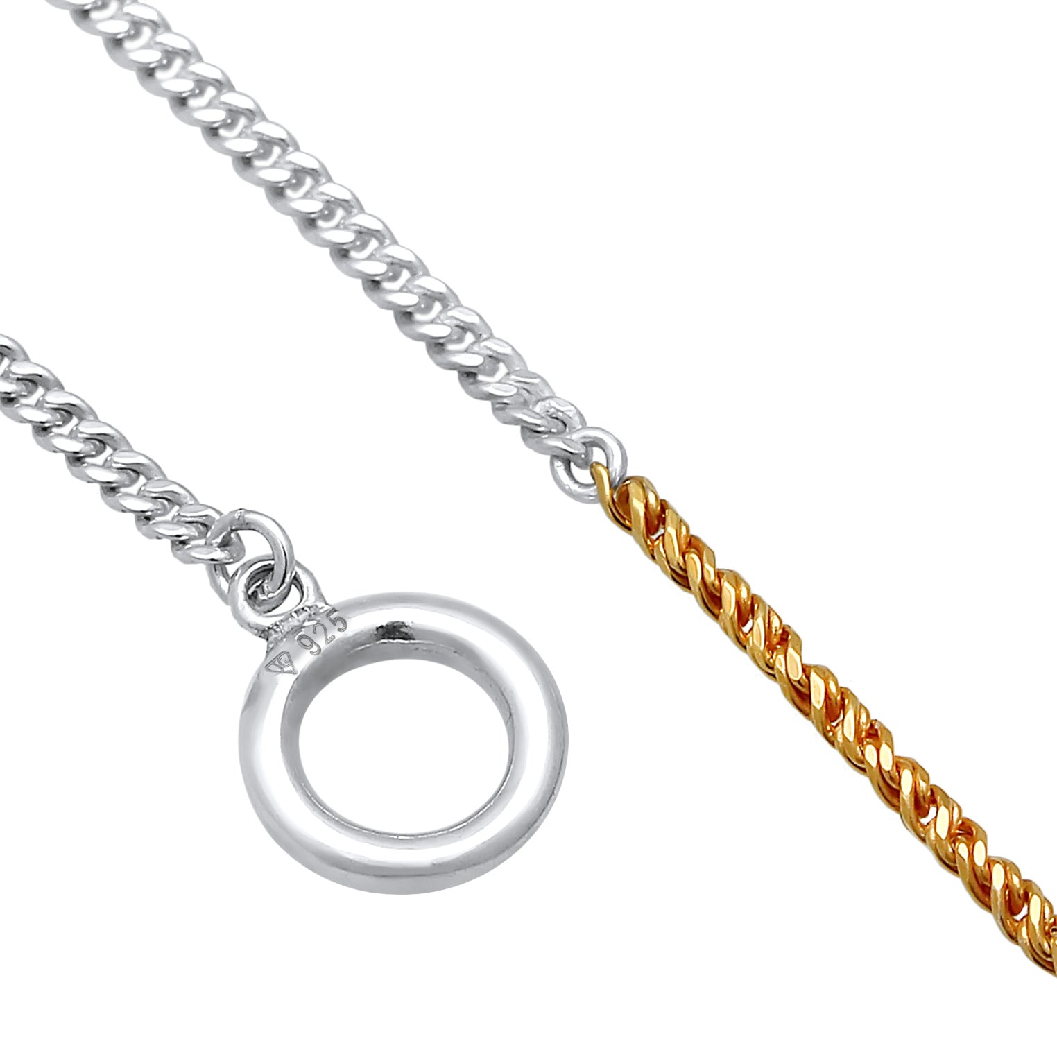 Zweifarbig - Elli | Armband T-Bar Bicolor | 925er Sterling Silber
