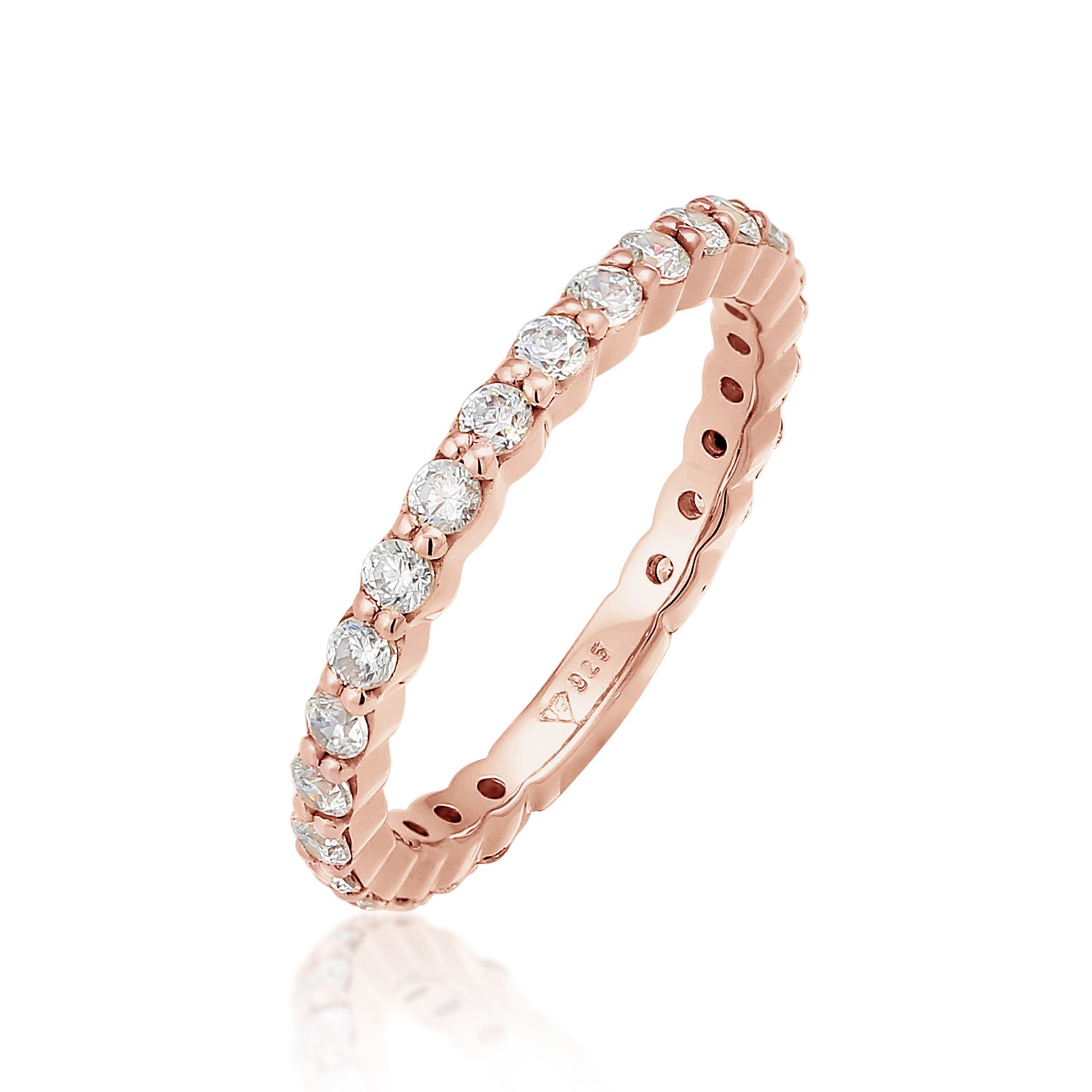 Roségold - Elli | Ring | Zirkonia ( Weiß ) | 925 Sterling Silber Rosegold