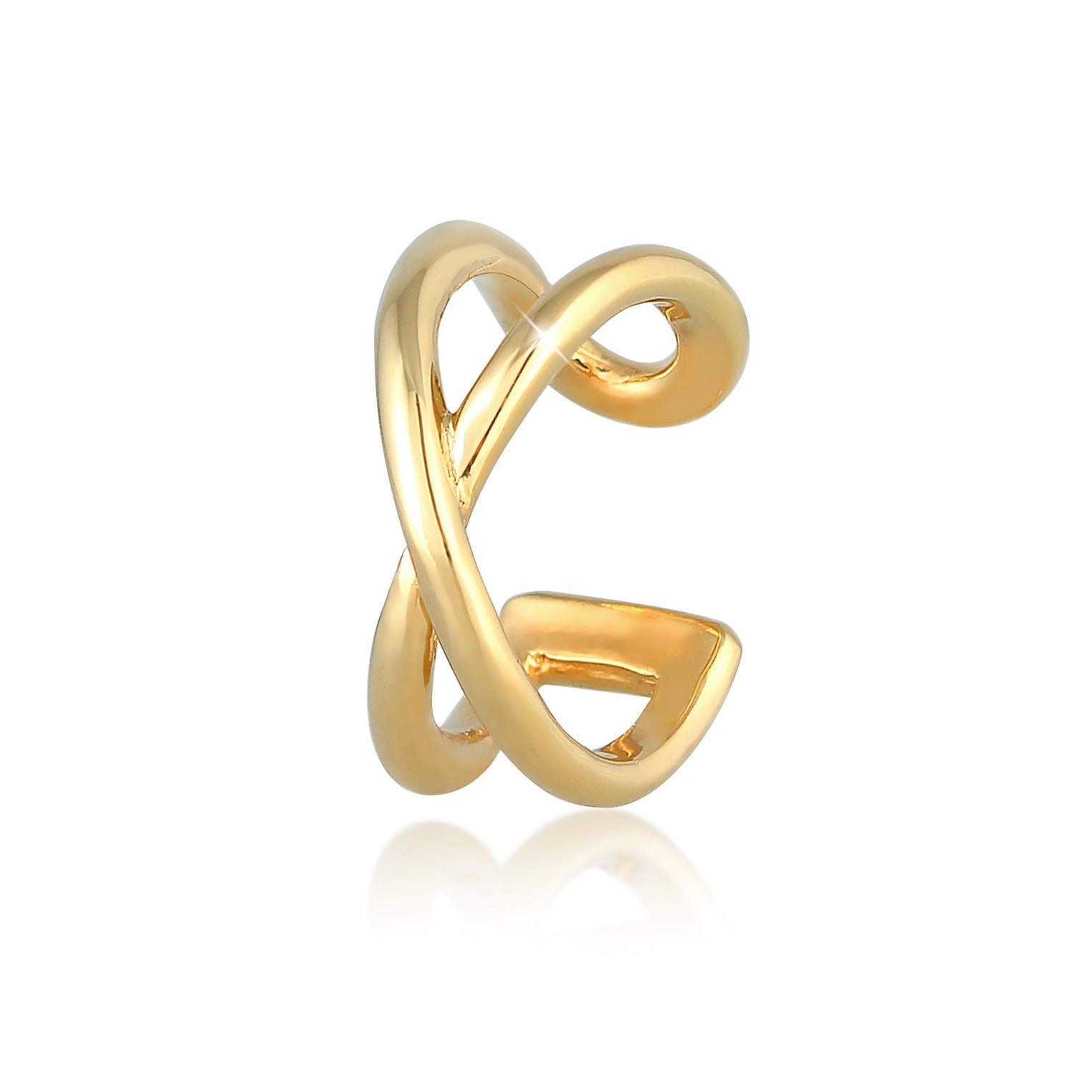 Gold - Elli | Earcuff | 925 Sterling Silber vergoldet