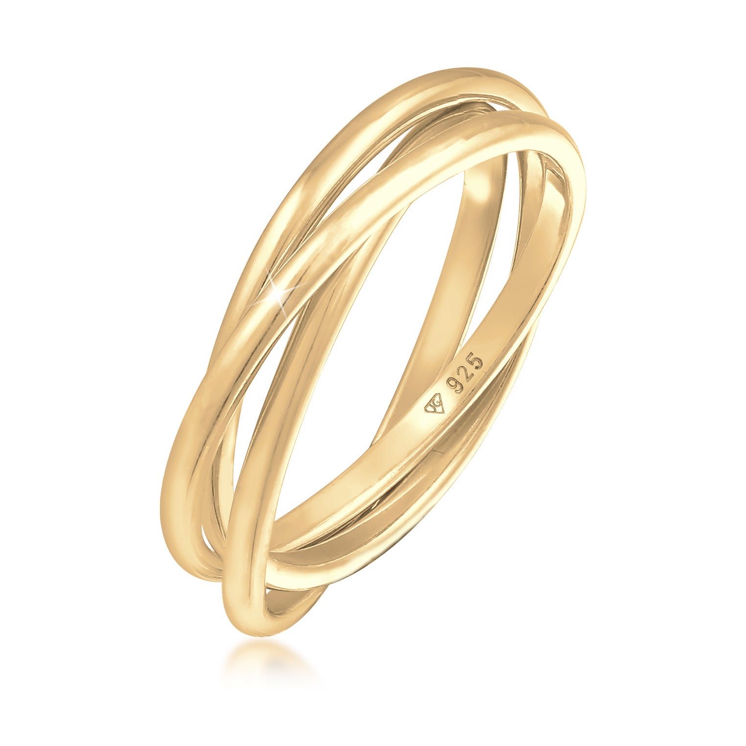 Gold - Elli | Wickelring Trio | 925er Sterling Silber