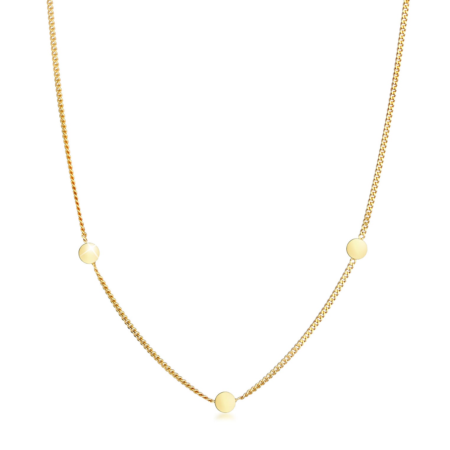 Gold - Elli PREMIUM | Halskette Kreis | 375 Gelbgold