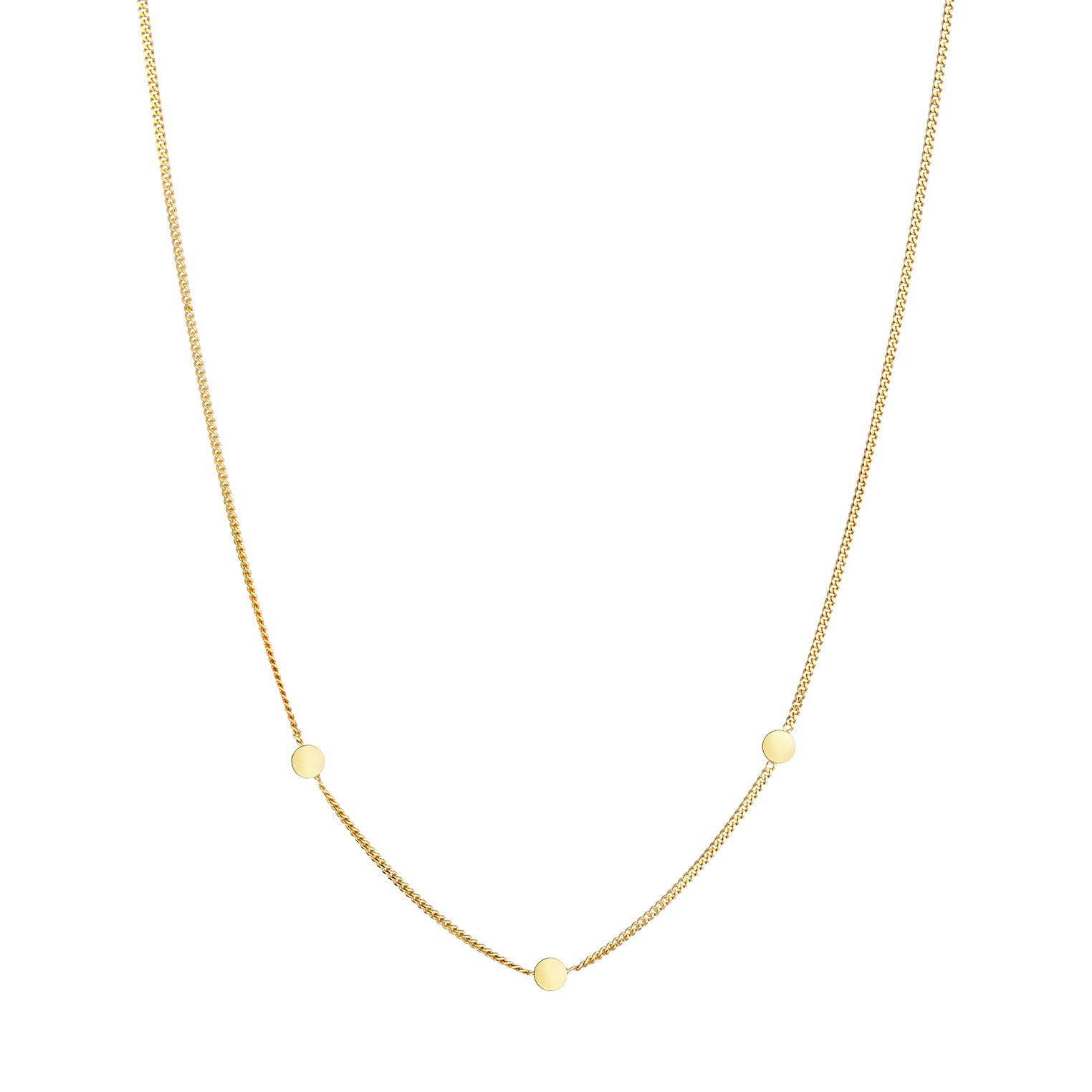 Gold - Elli PREMIUM | Halskette Kreis | 375 Gelbgold