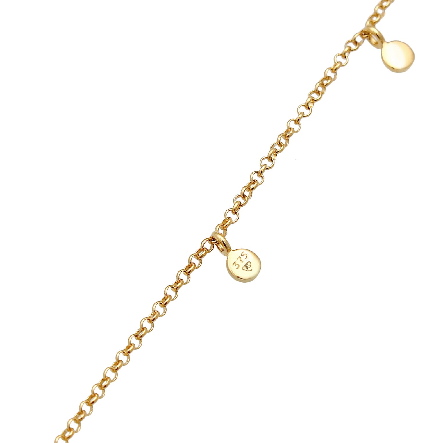 Gold - Elli PREMIUM | Halskette Geo Plättchen | 375 Gelbgold