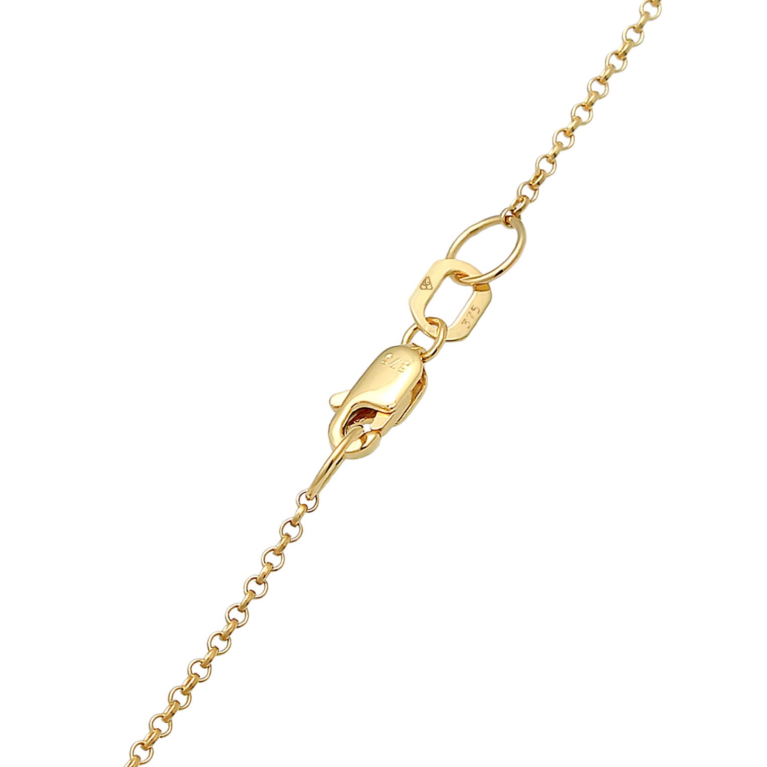 Gold - Elli PREMIUM | Halskette Geo Plättchen | 375 Gelbgold