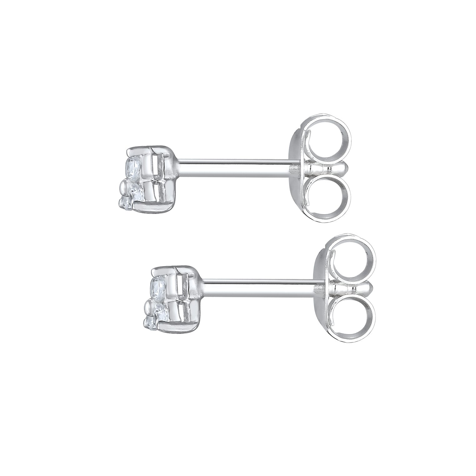 Silber - Elli | Ohrstecker Dreieck | Zirkonia (weiß) | 925er Sterling Silber