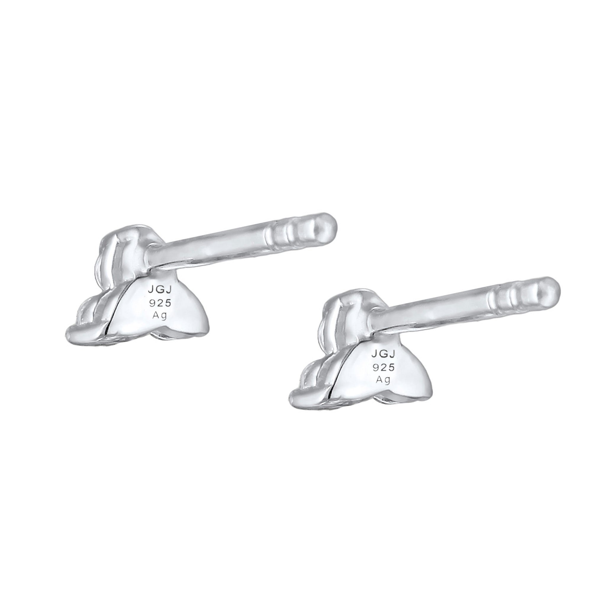 Silber - Elli | Ohrstecker Dreieck | Zirkonia (weiß) | 925er Sterling Silber